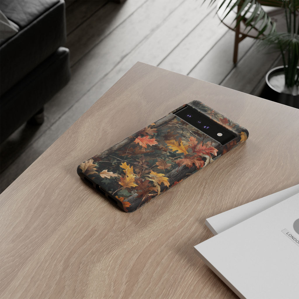 Autumn Forest Camouflage Orange Brown Leaves