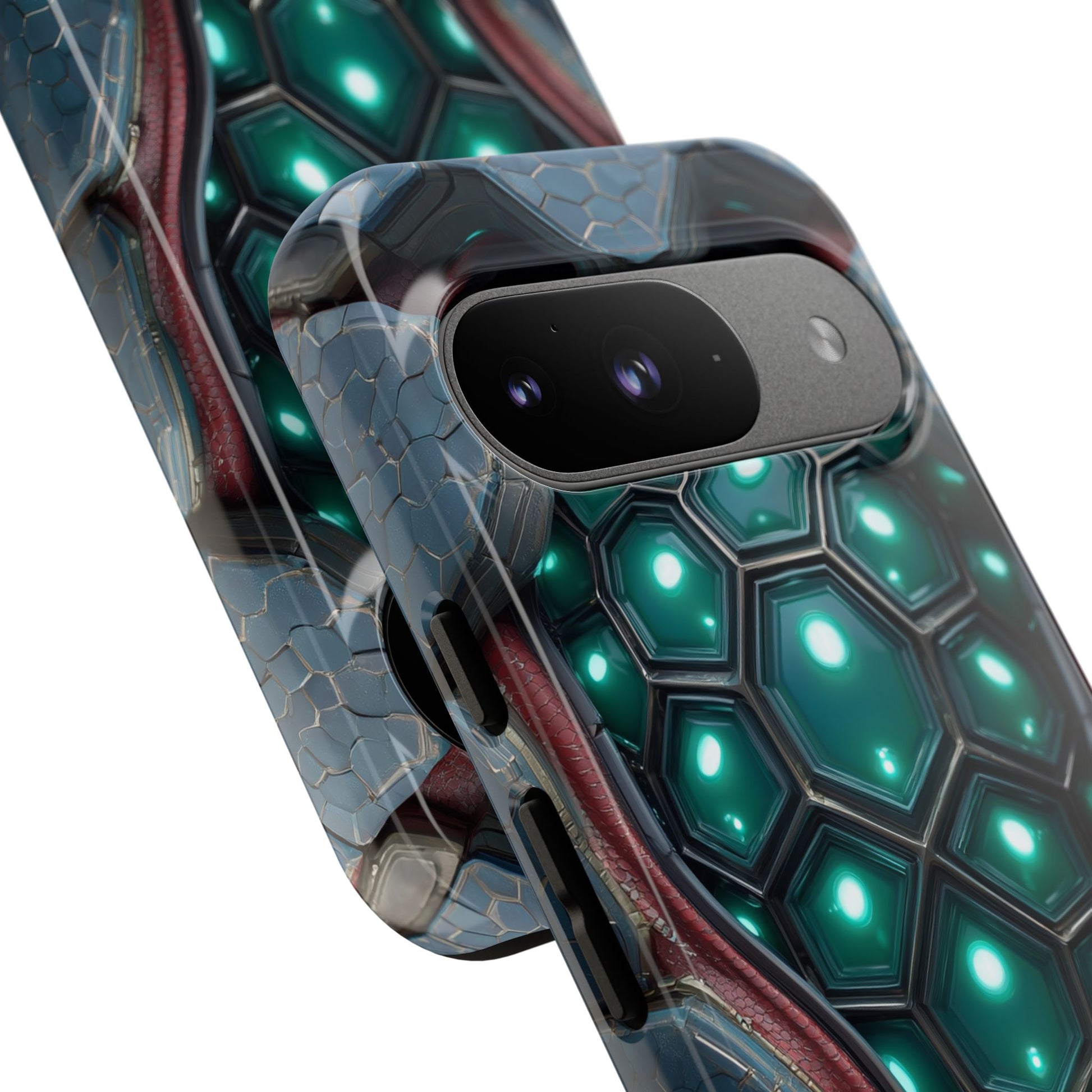 Alien Tech Hex Teal Gray Armor