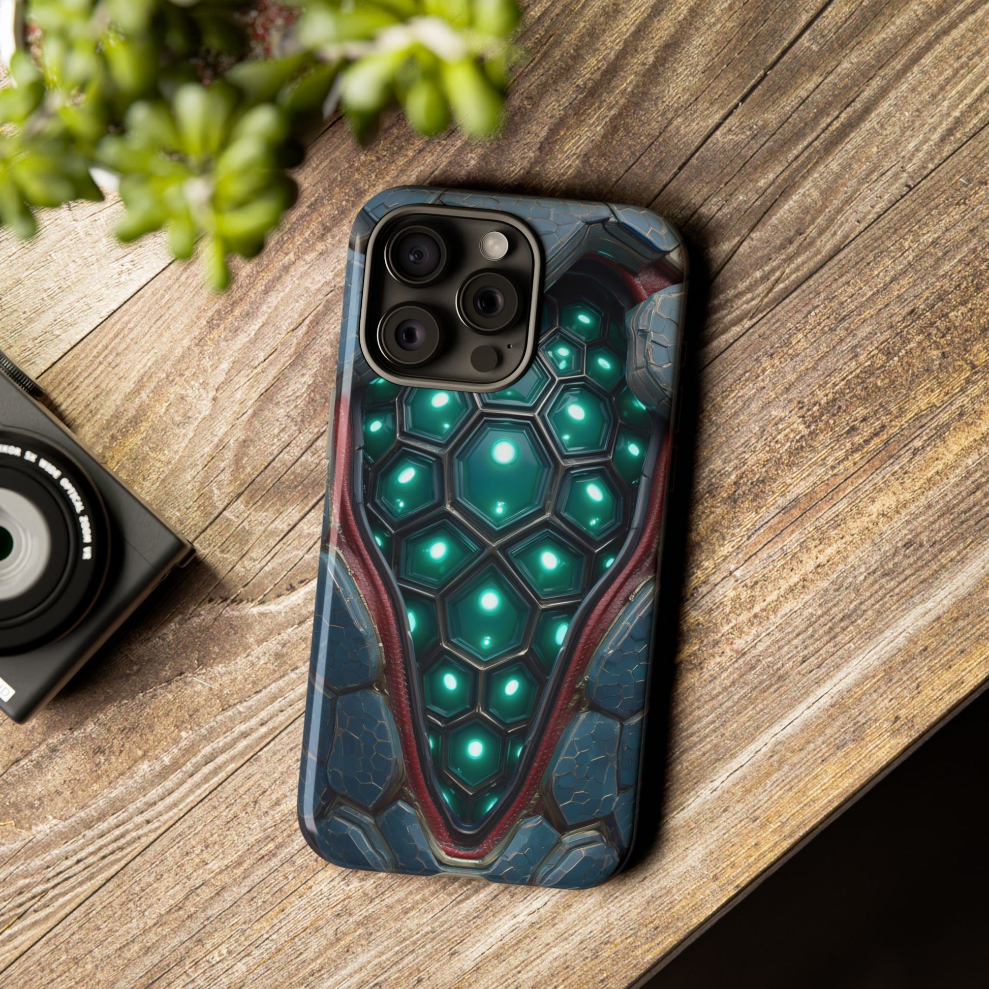 Alien Tech Hex Teal Gray Armor