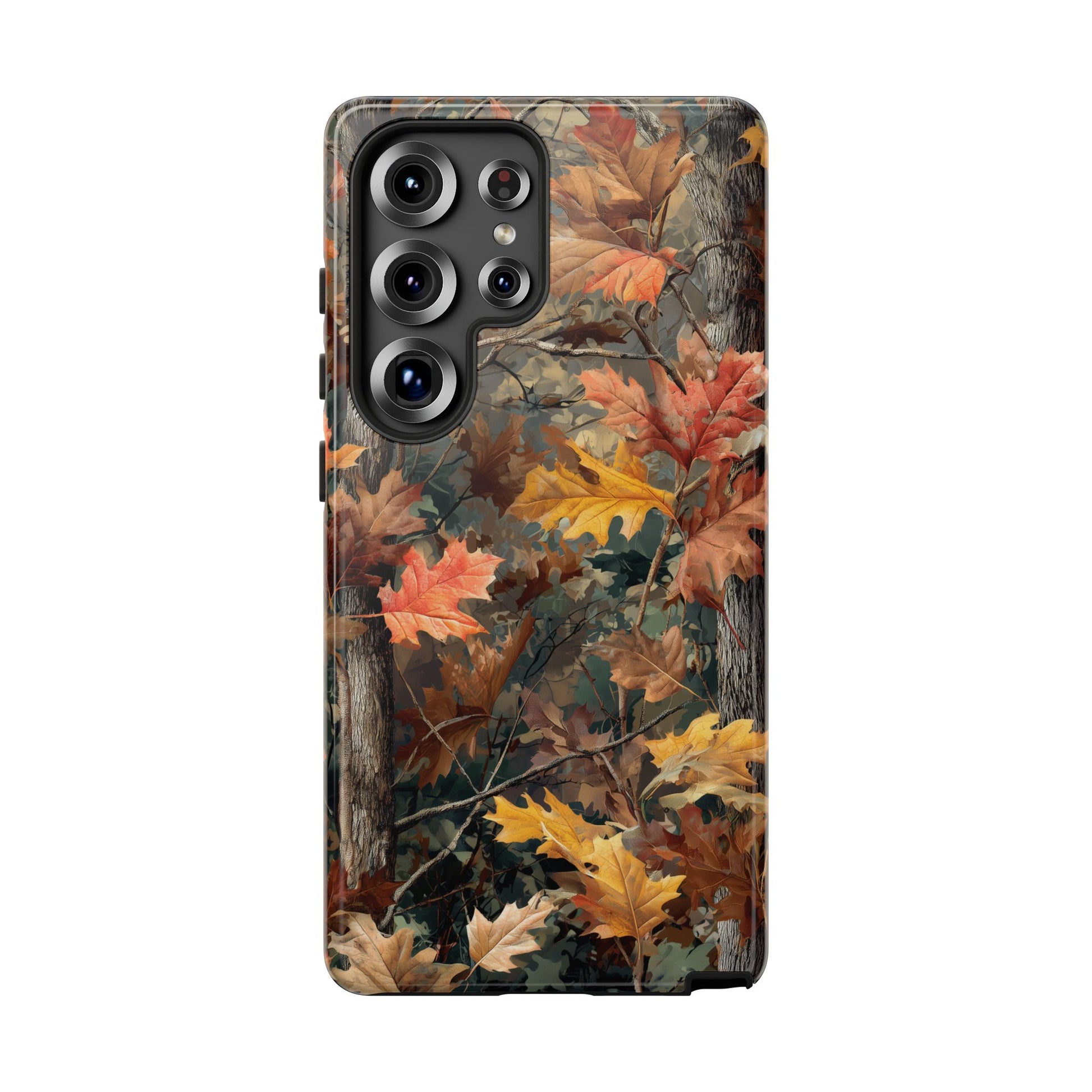 Autumn Forest Camouflage Orange Brown Leaves
