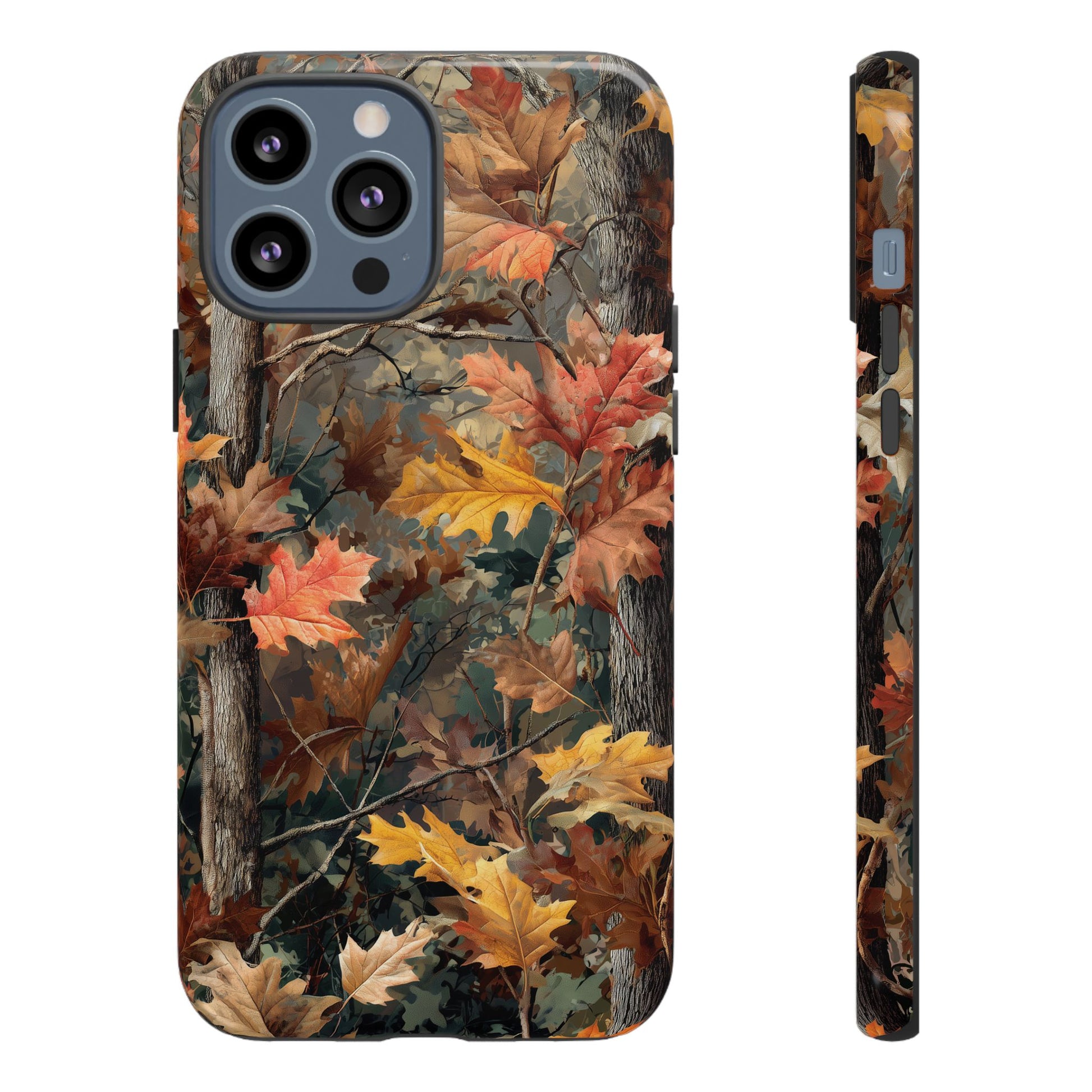 Autumn Forest Camouflage Orange Brown Leaves