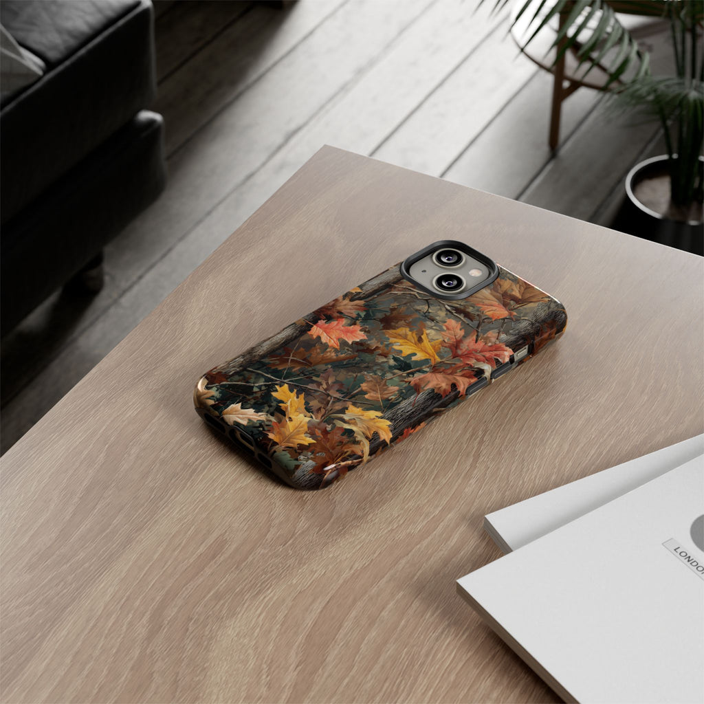 Autumn Forest Camouflage Orange Brown Leaves