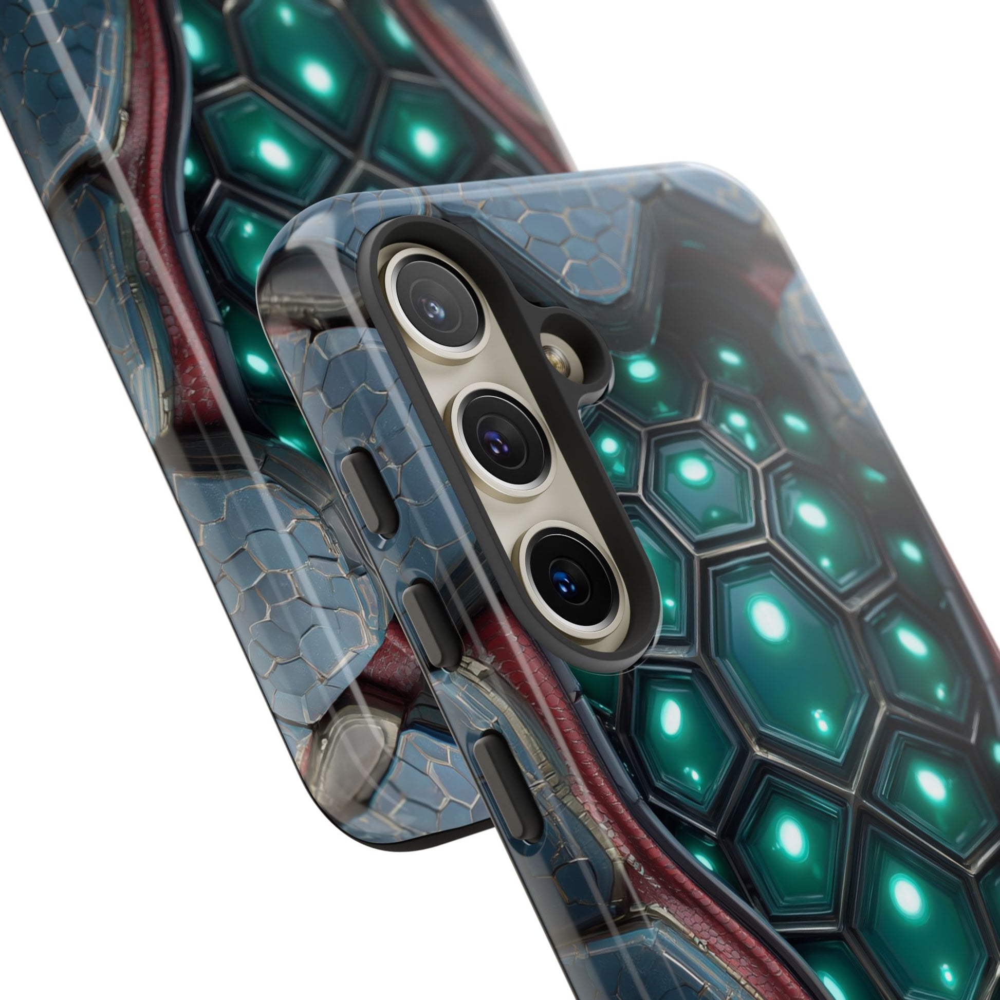 Alien Tech Hex Teal Gray Armor
