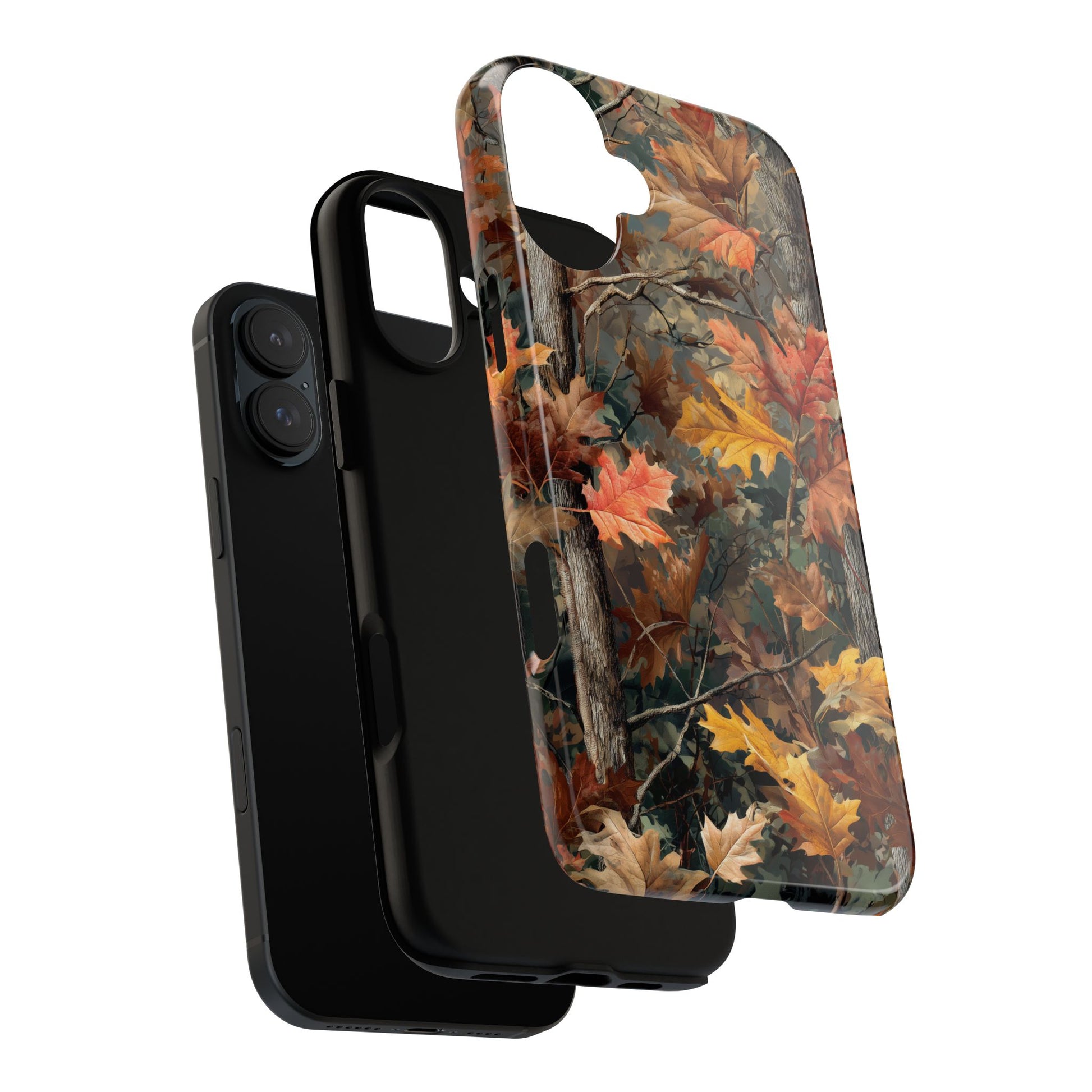 Autumn Forest Camouflage Orange Brown Leaves