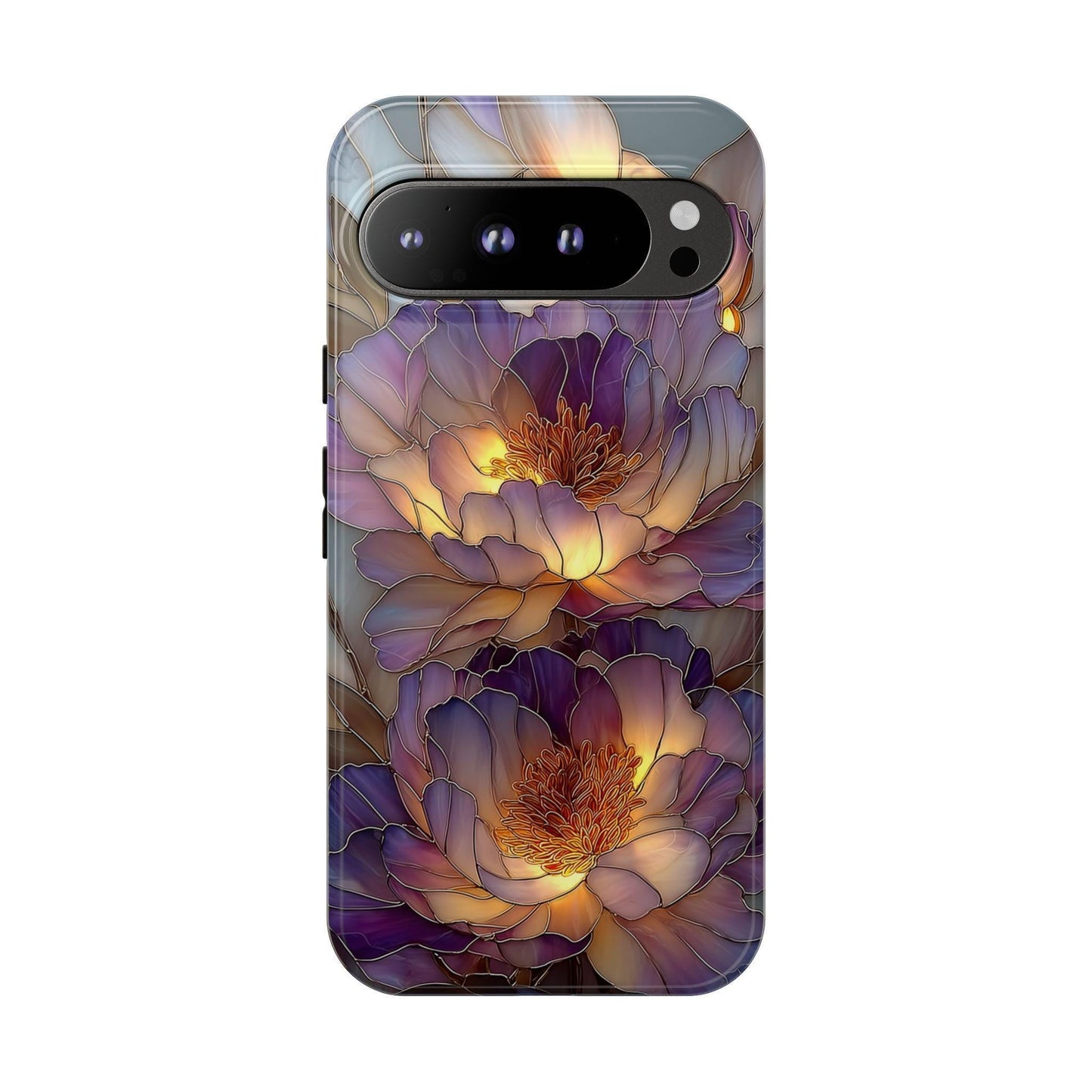 Peonies Luminous Stained Glass Flower