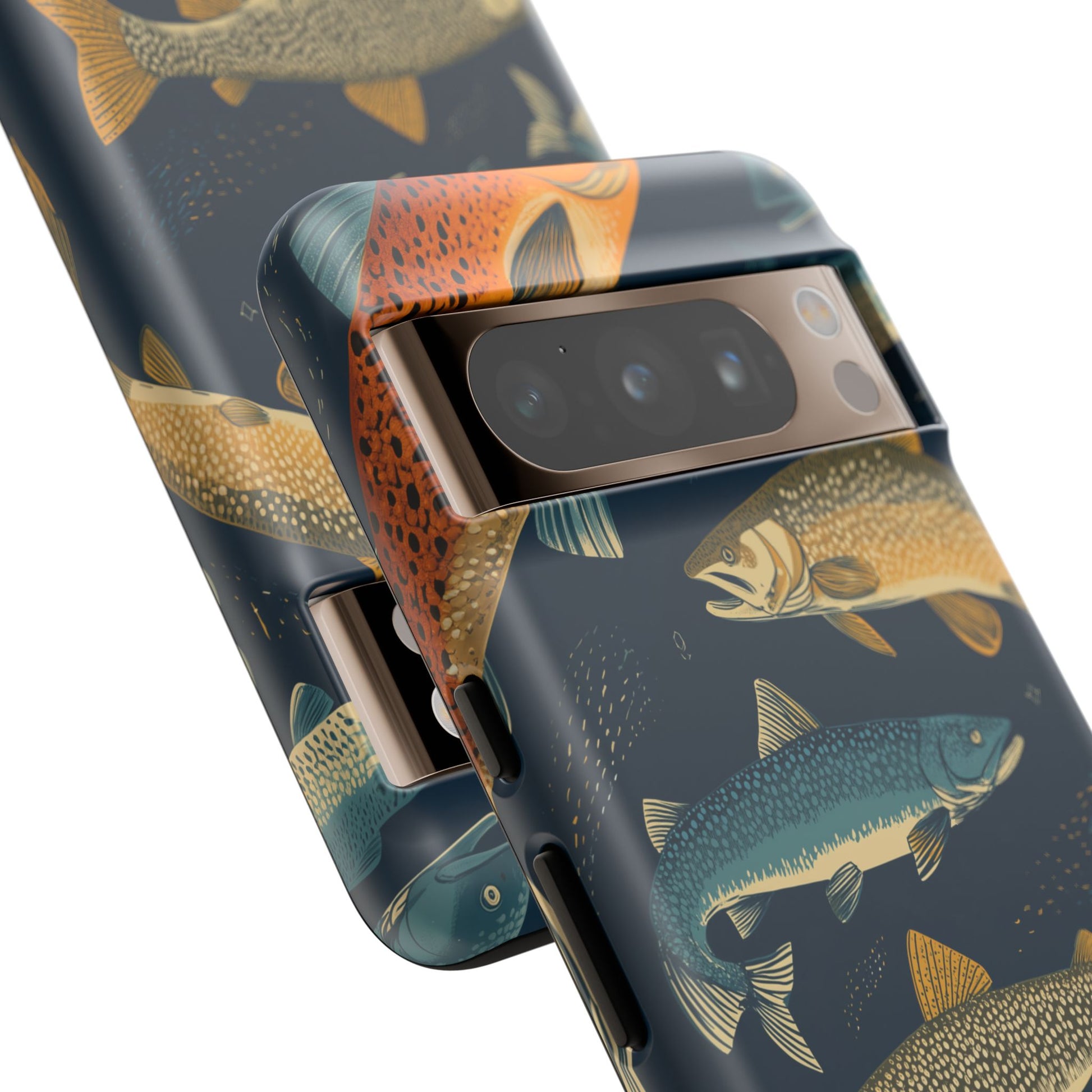 Abstract Fish Salmon Fishing Pattern