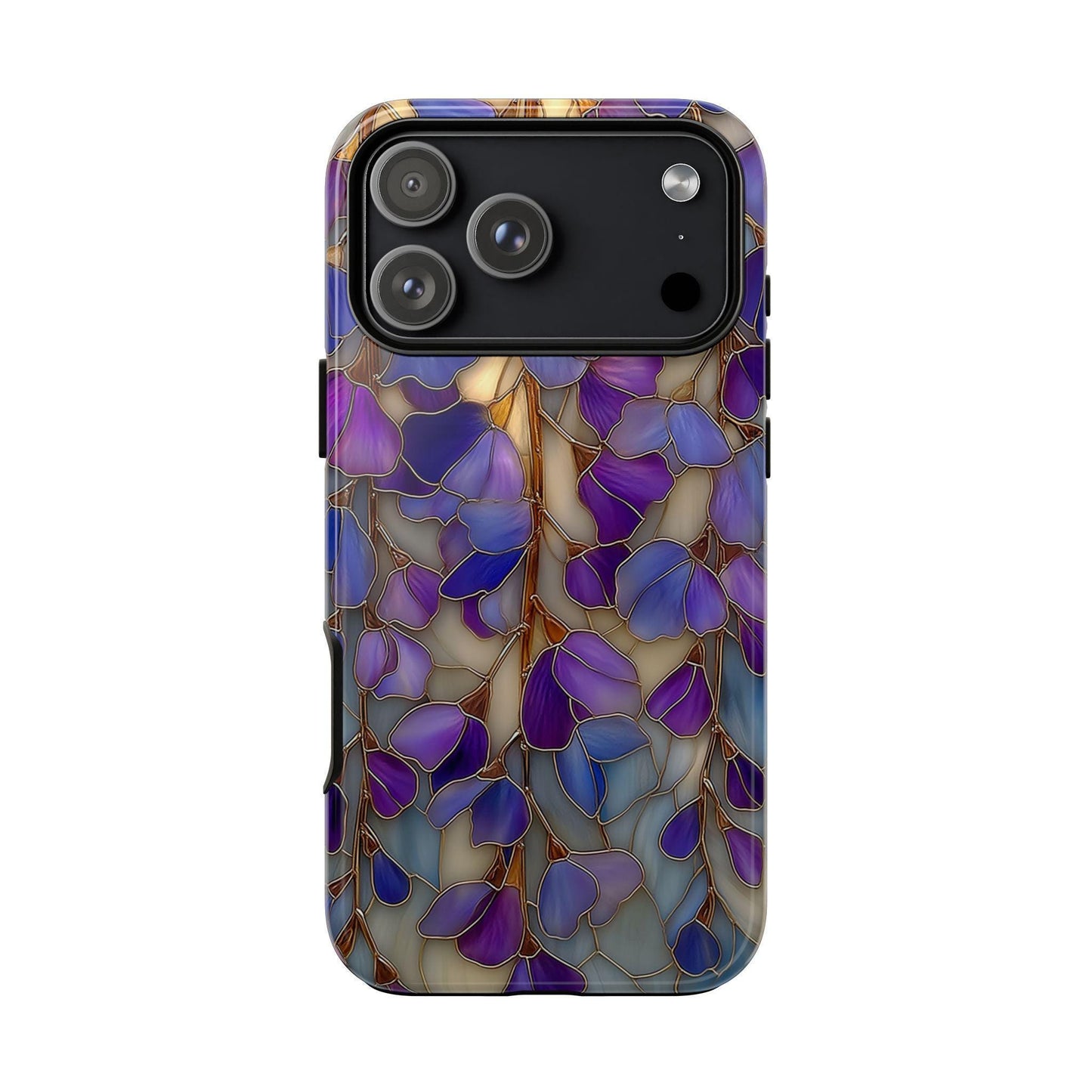 Lavender Floral Petals Stained Glass