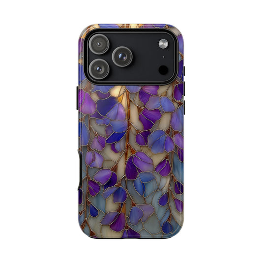 Lavender Floral Petals Stained Glass