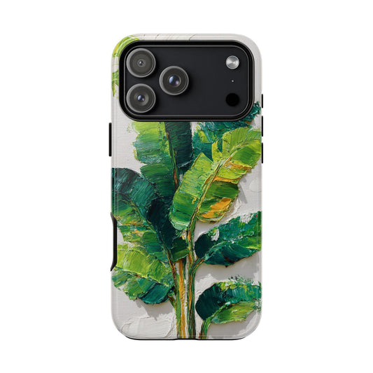 Tropical Banana Leaves Impasto Jungle