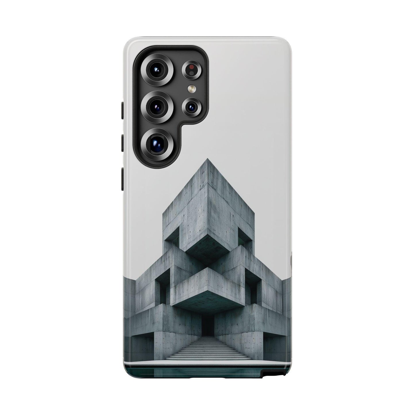 Brutalist Block Architecture Building