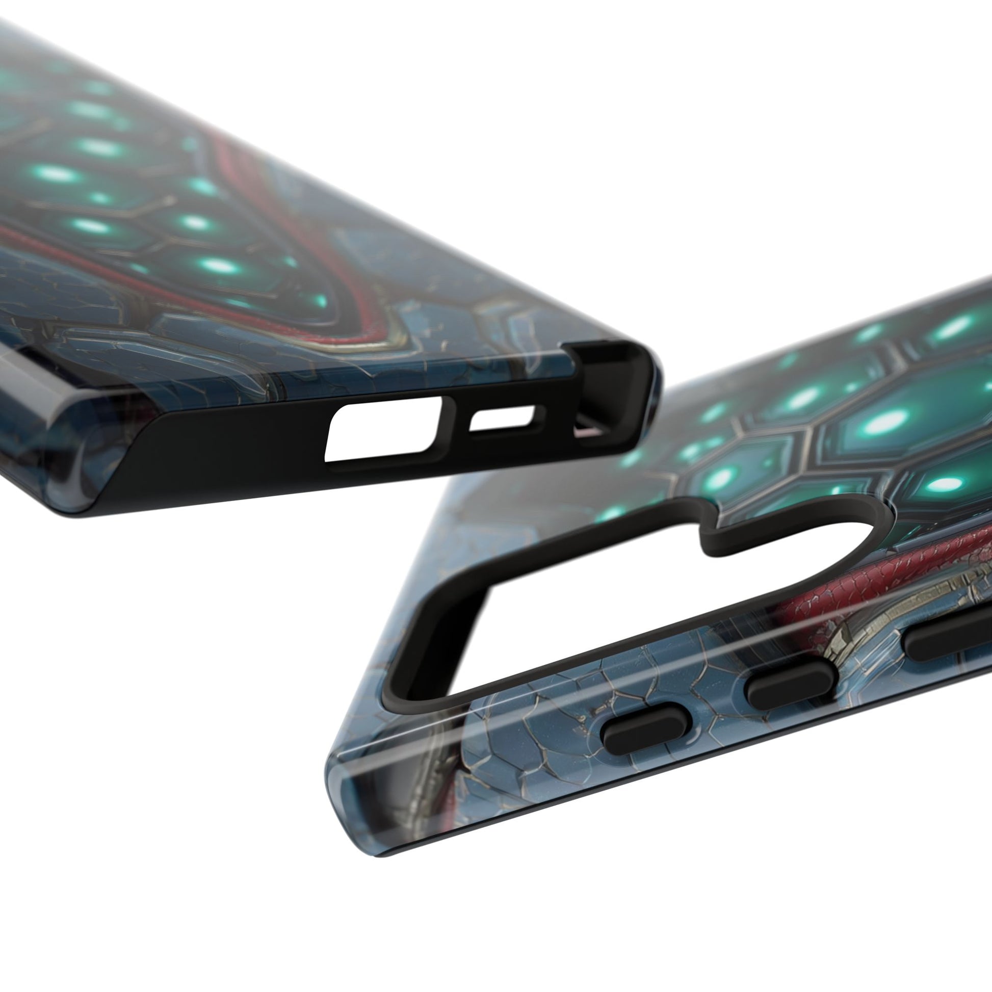 Alien Tech Hex Teal Gray Armor