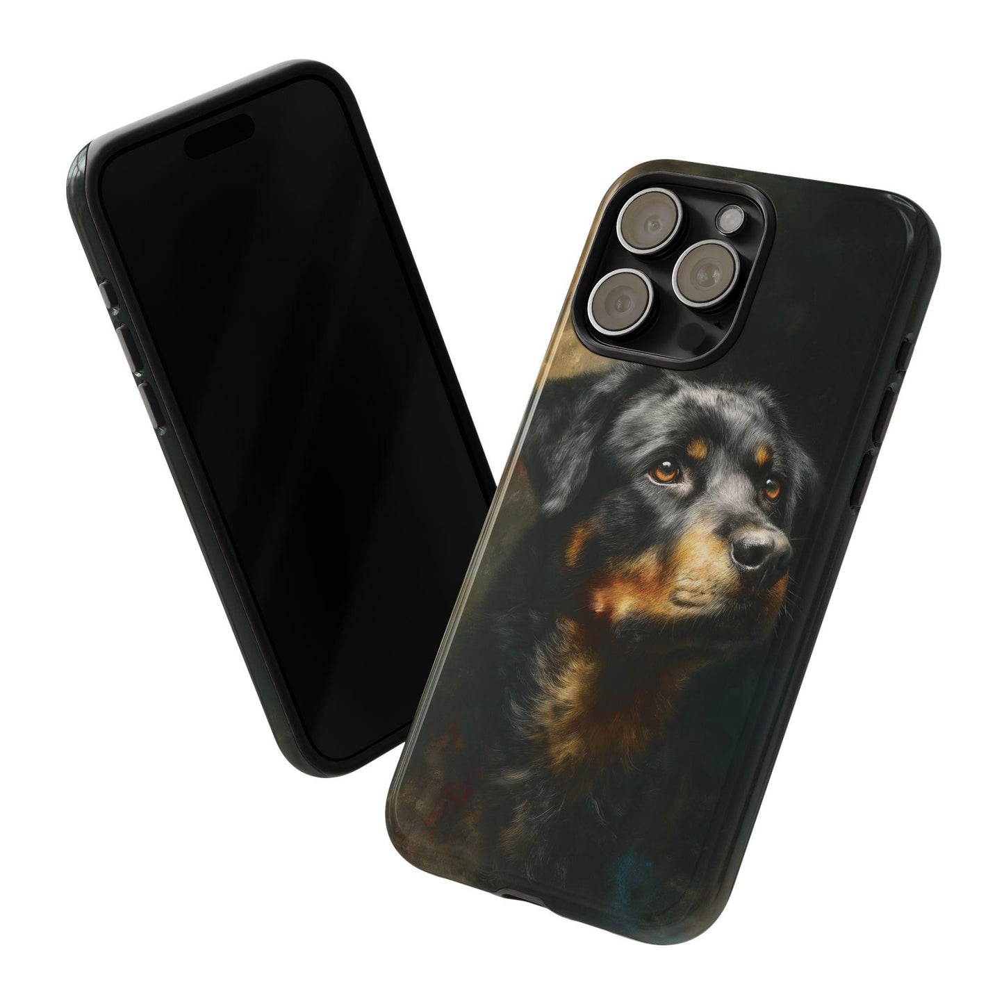 Rottweiler Dog Brush Strokes Painting