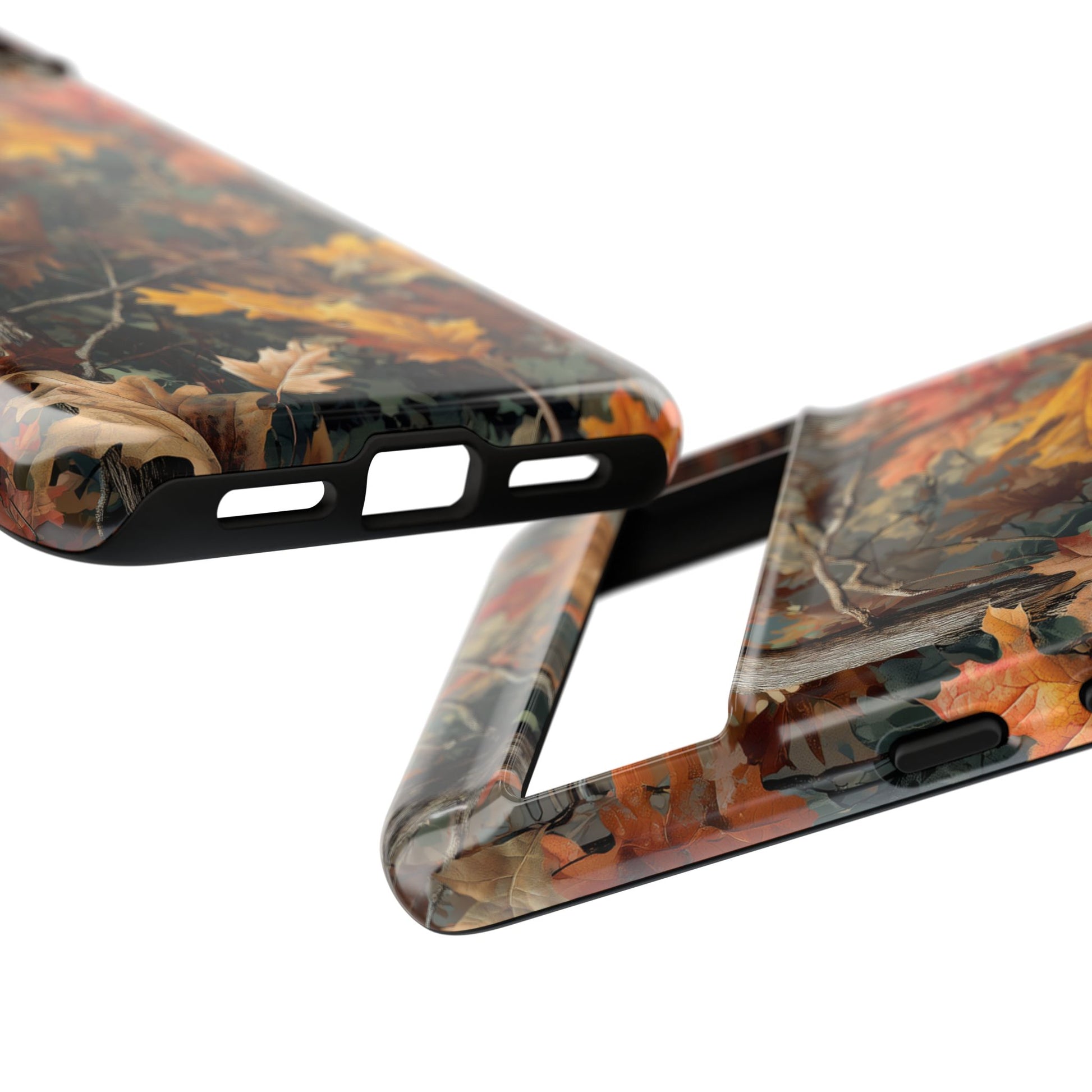 Autumn Forest Camouflage Orange Brown Leaves