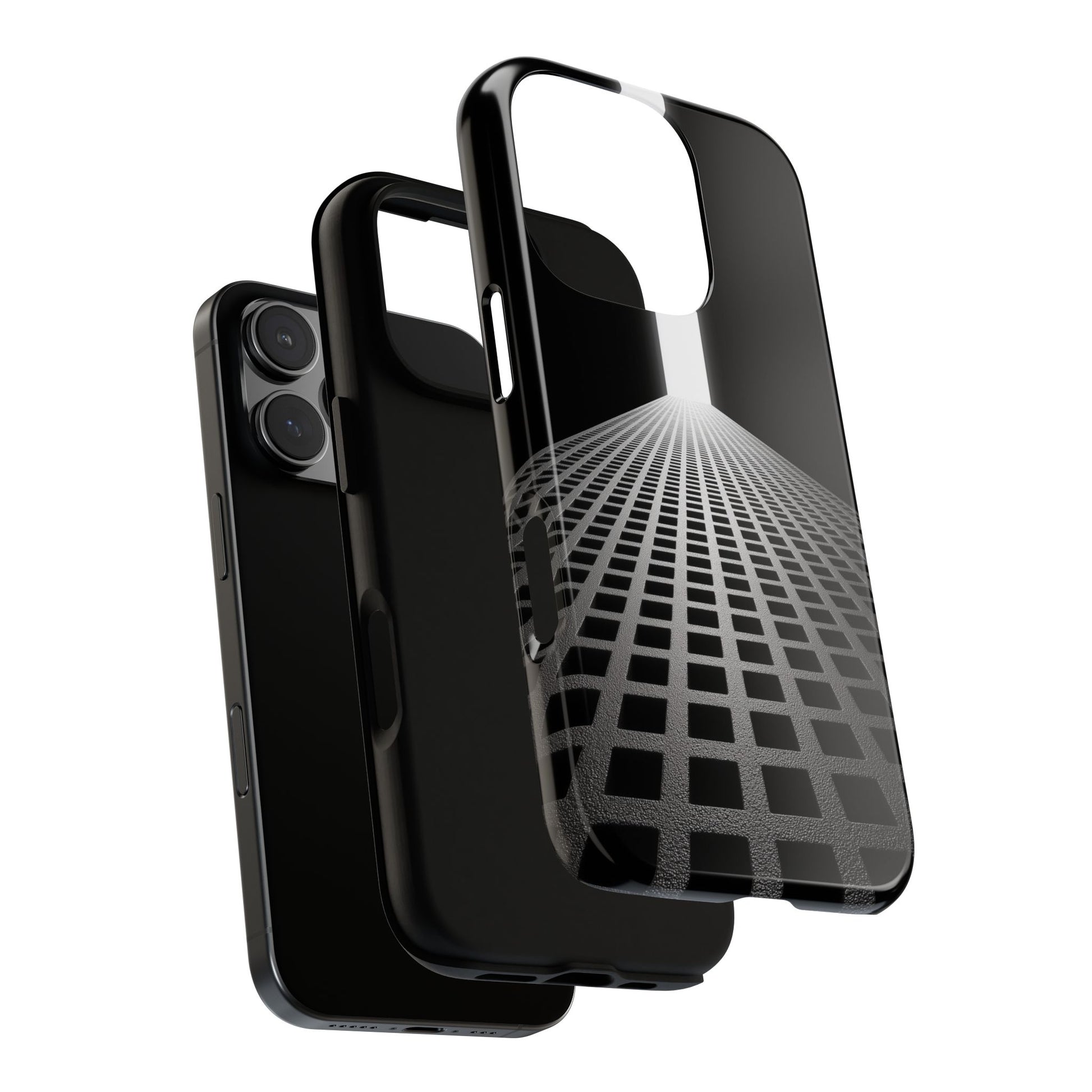 Black Gray Minimalist Grid Surreal Building Pathway