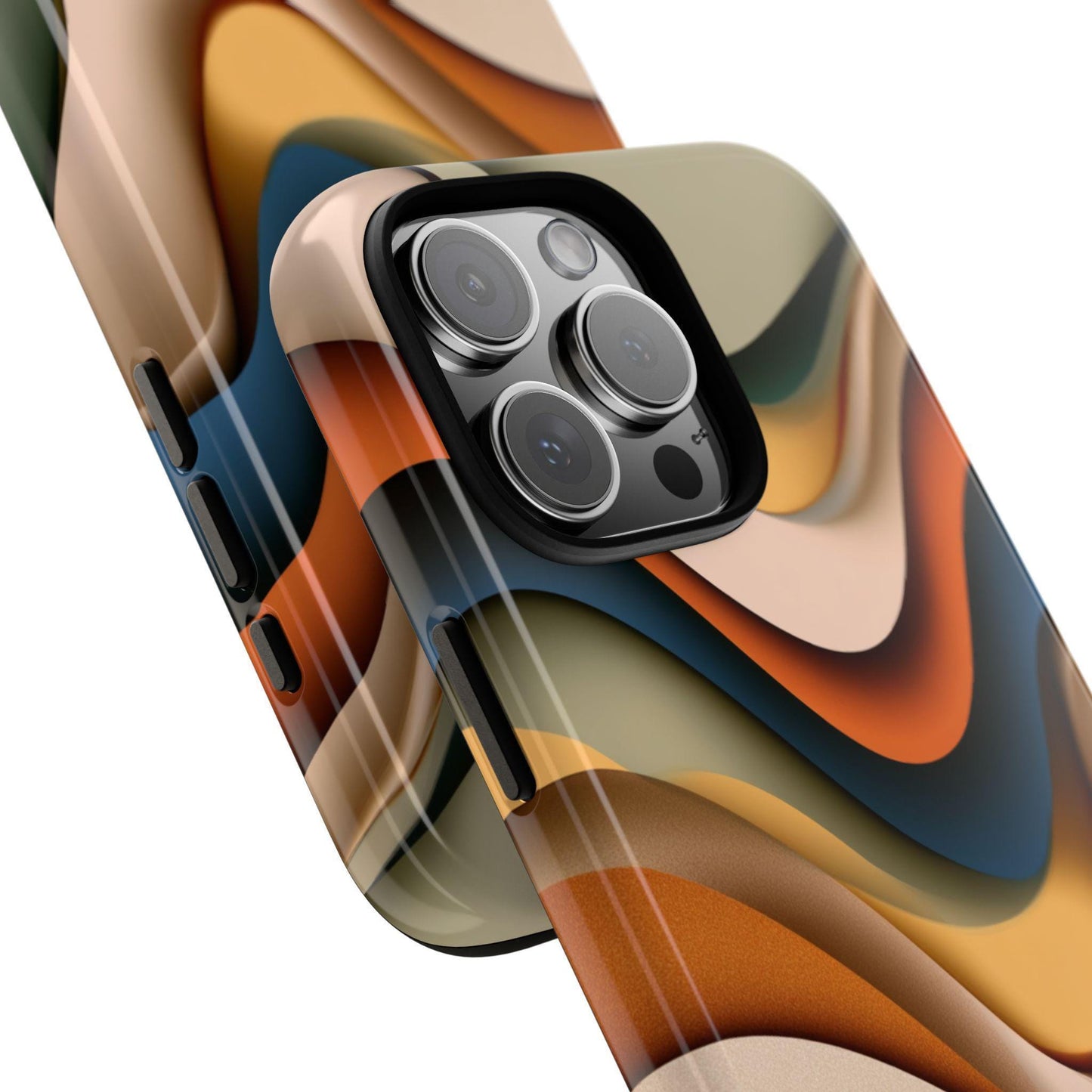 Earth Tones Layer Waves Pattern