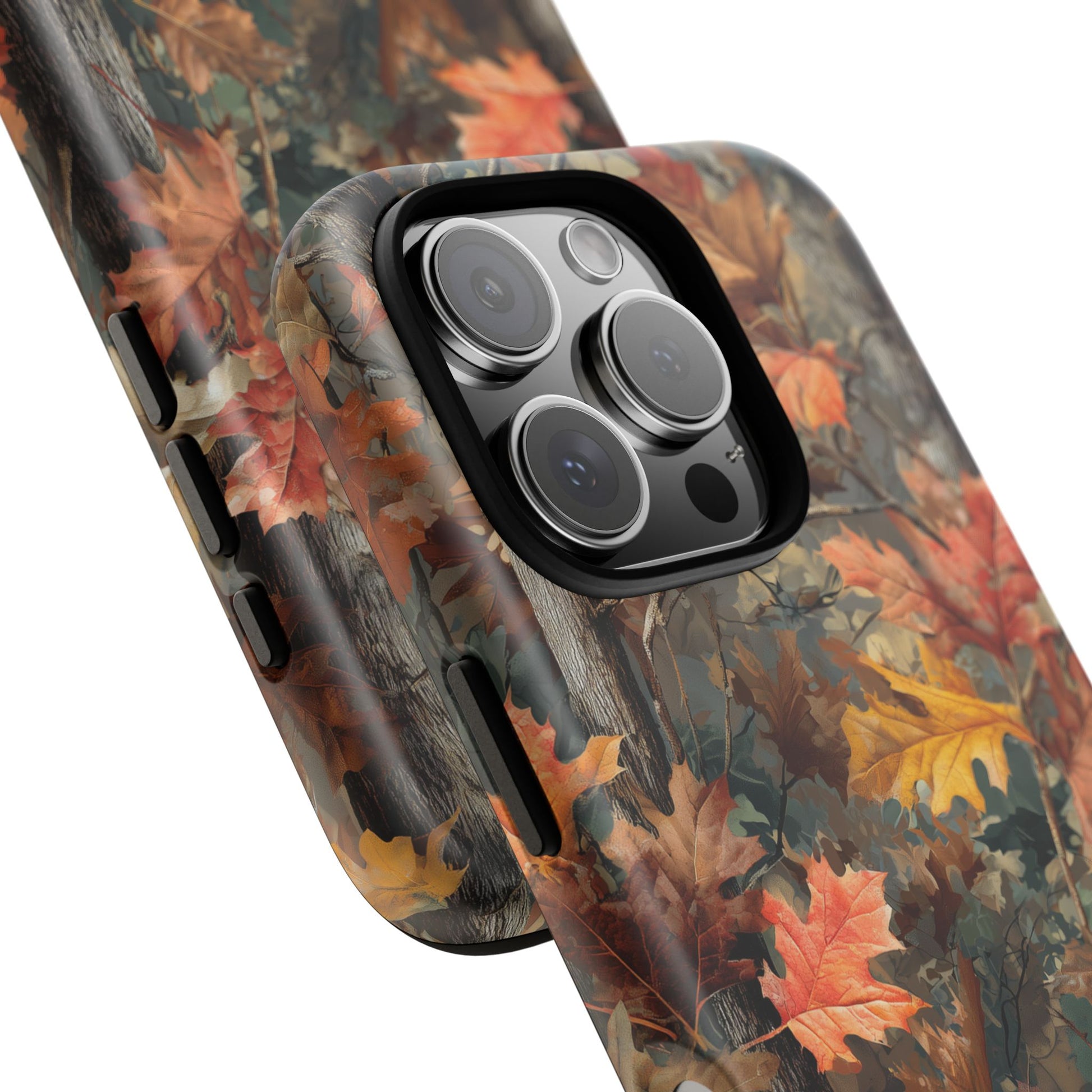 Autumn Forest Camouflage Orange Brown Leaves