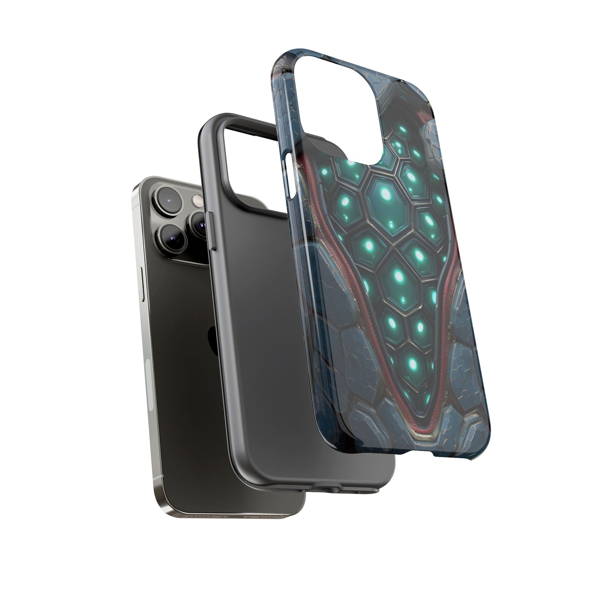Alien Tech Hex Teal Gray Armor