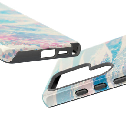 Pastel Ocean Waves Teal Pink