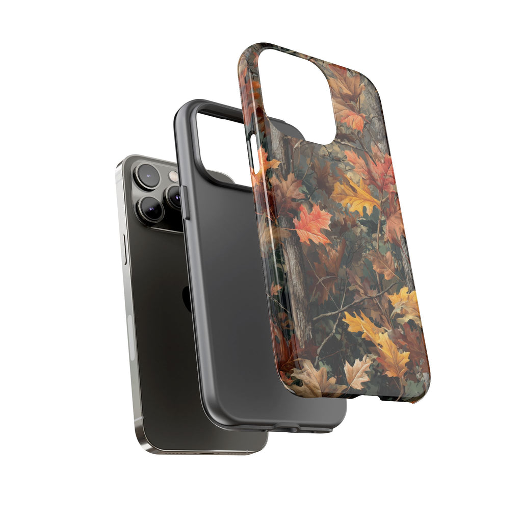 Autumn Forest Camouflage Orange Brown Leaves