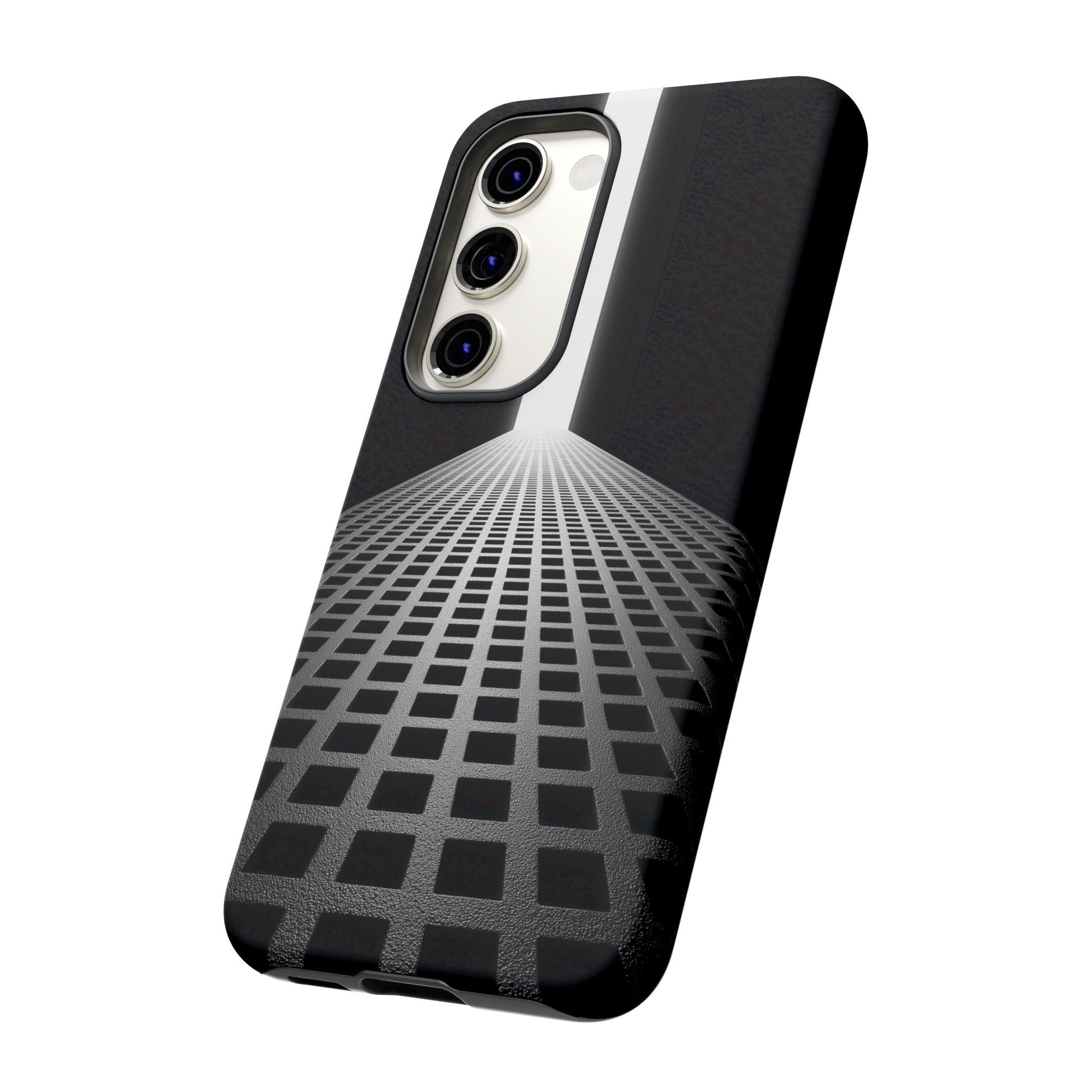 Black Gray Minimalist Grid Surreal Building Pathway