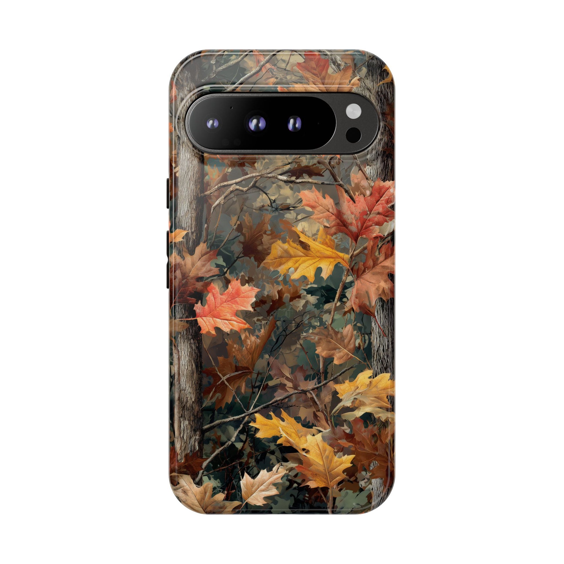 Autumn Forest Camouflage Orange Brown Leaves