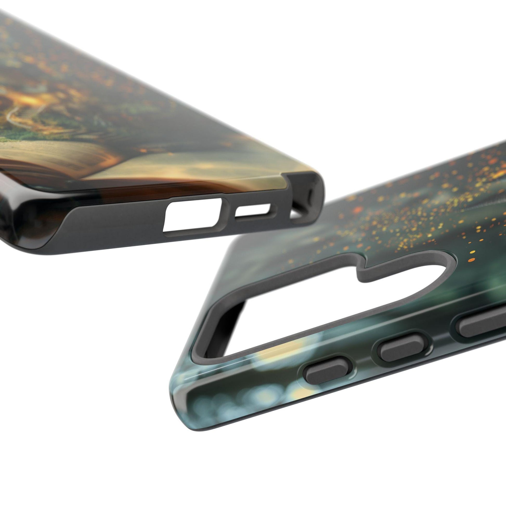 a cell phone case with three different colors