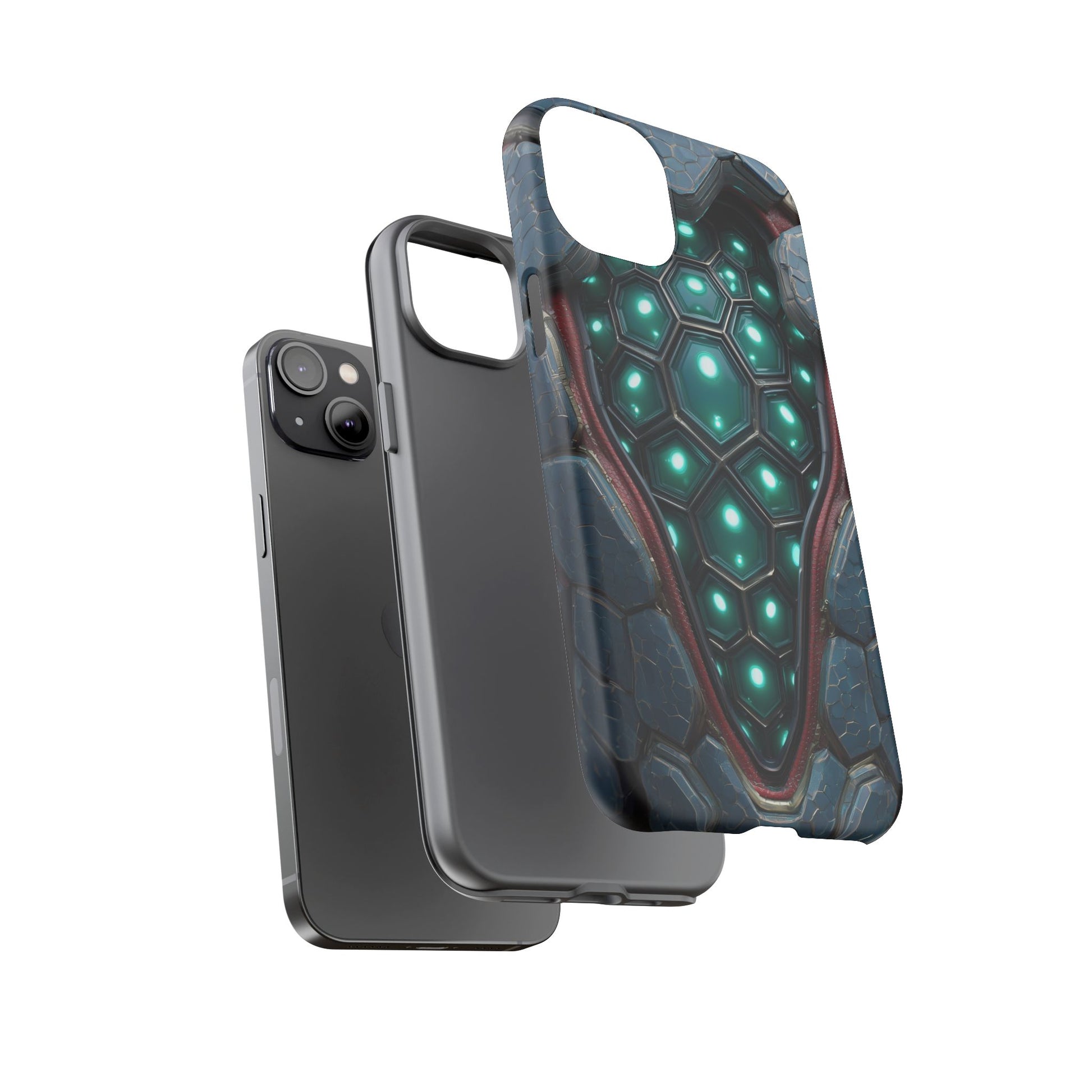 Alien Tech Hex Teal Gray Armor