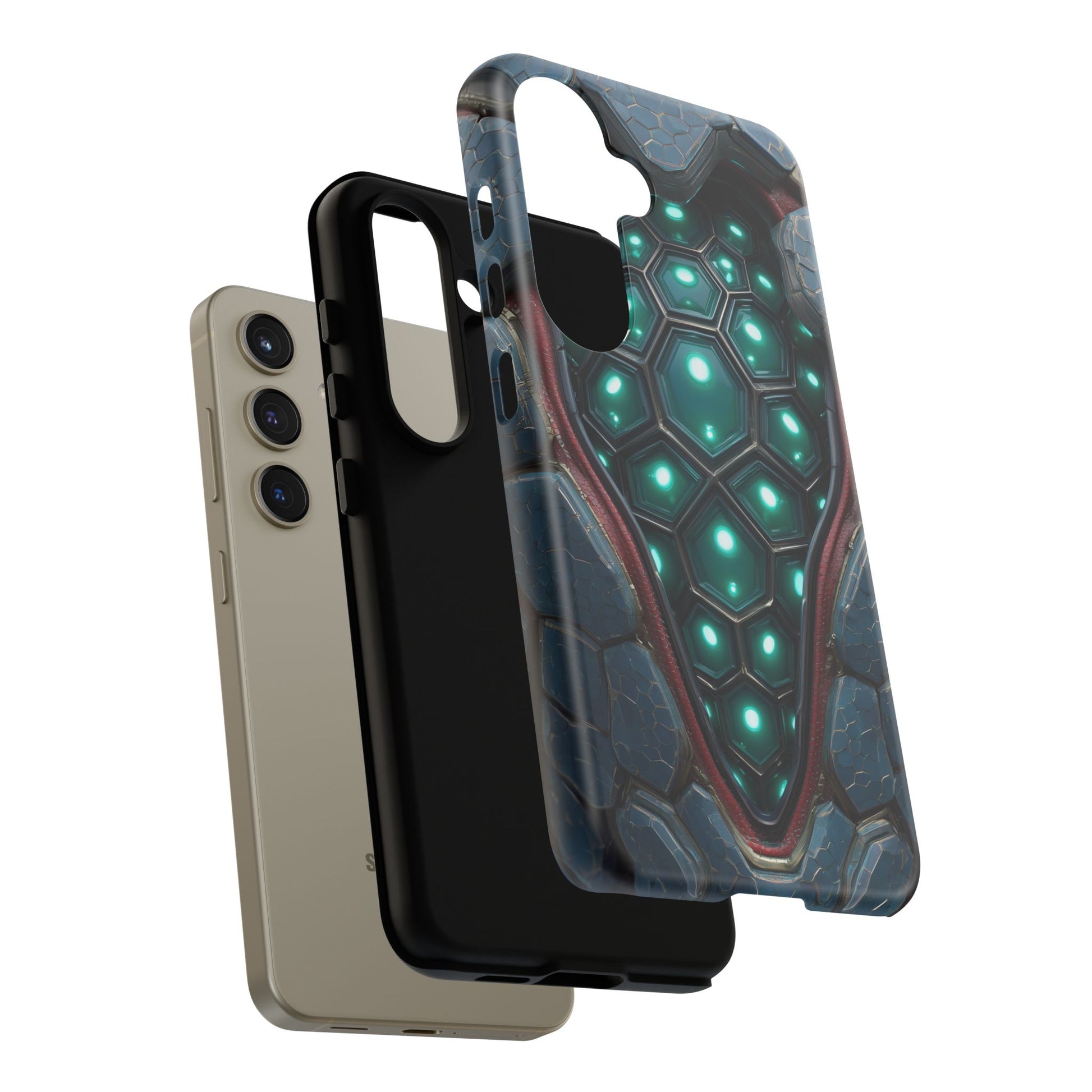 Alien Tech Hex Teal Gray Armor
