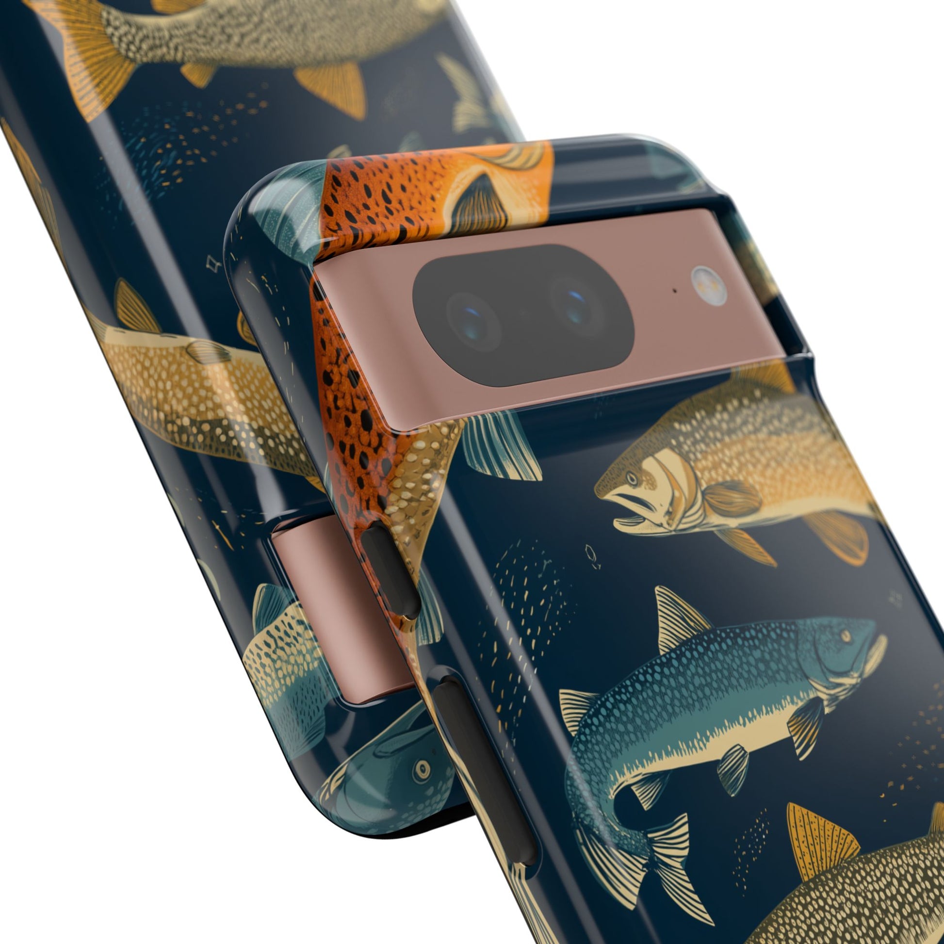 Abstract Fish Salmon Fishing Pattern