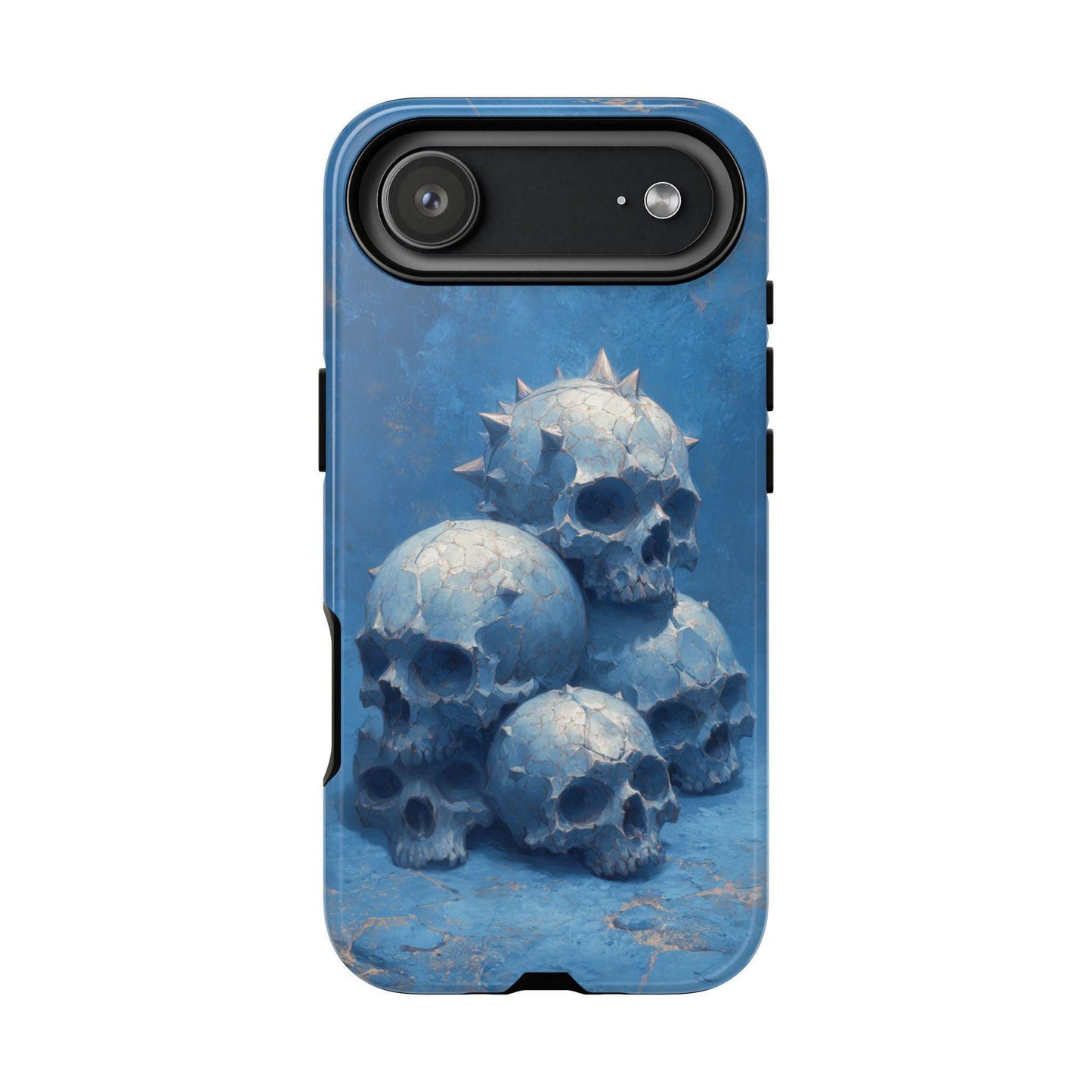 Skull Blue Spikey Gothic