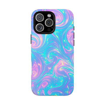 Candy Swirl Teal Pink Iridescent