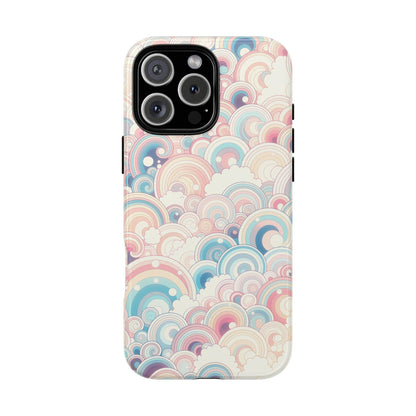 Pastel Rainbow Curve Swirls