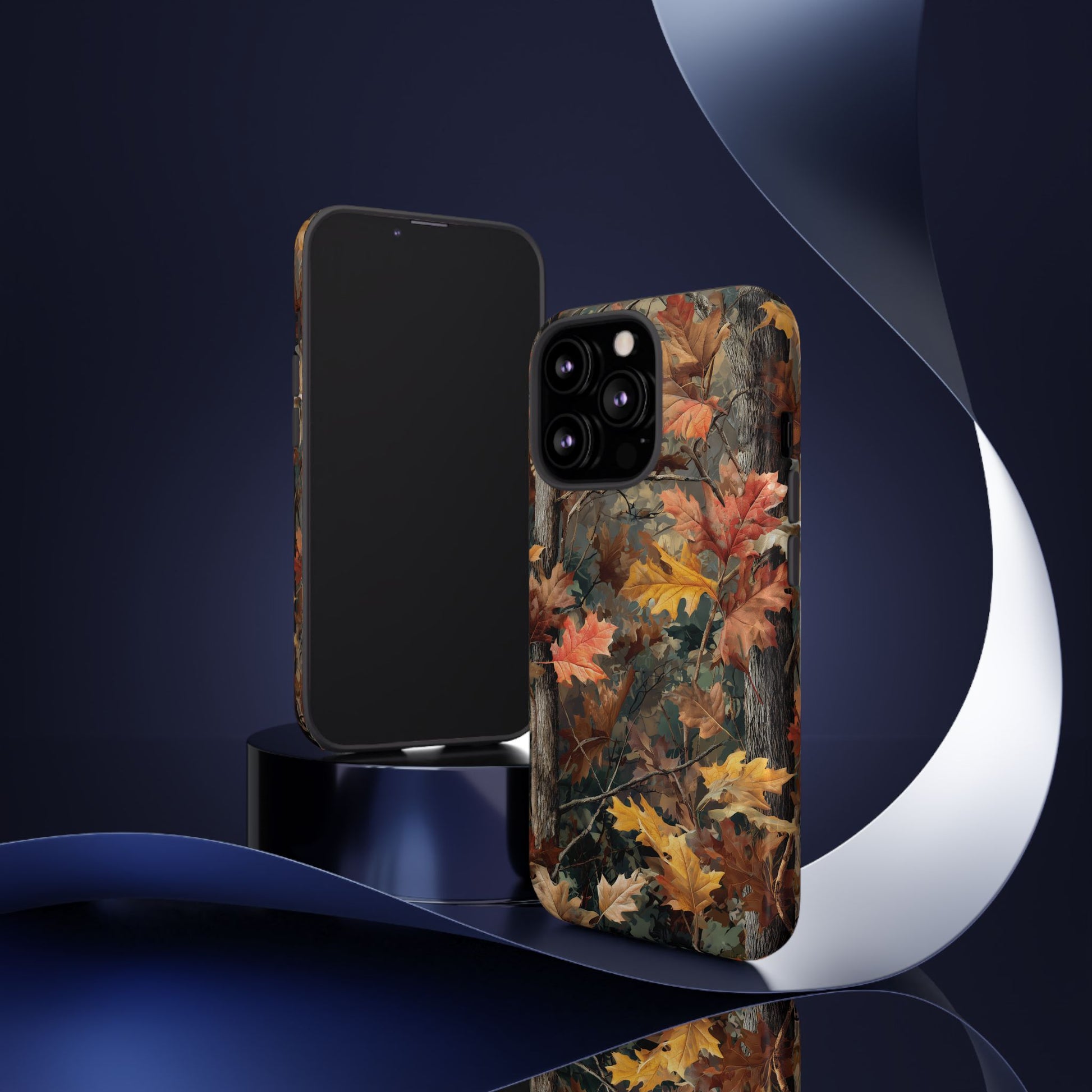 Autumn Forest Camouflage Orange Brown Leaves