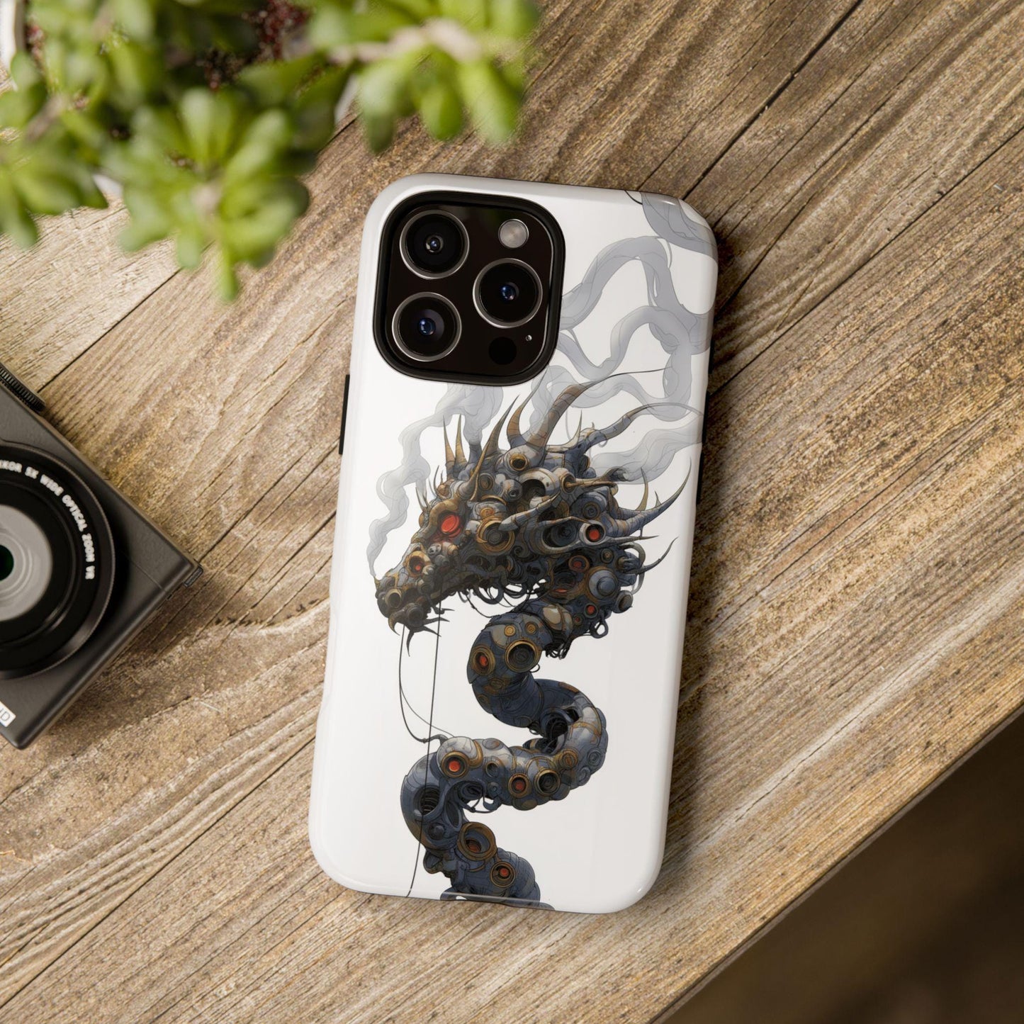Mechanical Dragon Gears Smoke Artwork