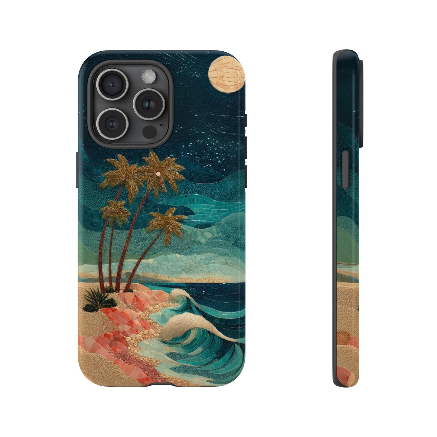 Night Beach Waves Mosaic