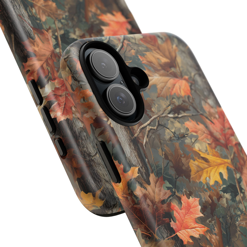 Autumn Forest Camouflage Orange Brown Leaves