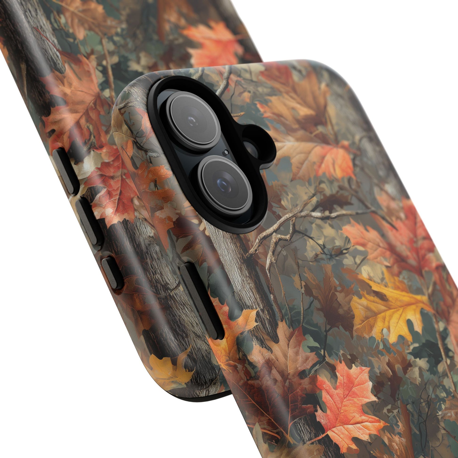 Autumn Forest Camouflage Orange Brown Leaves