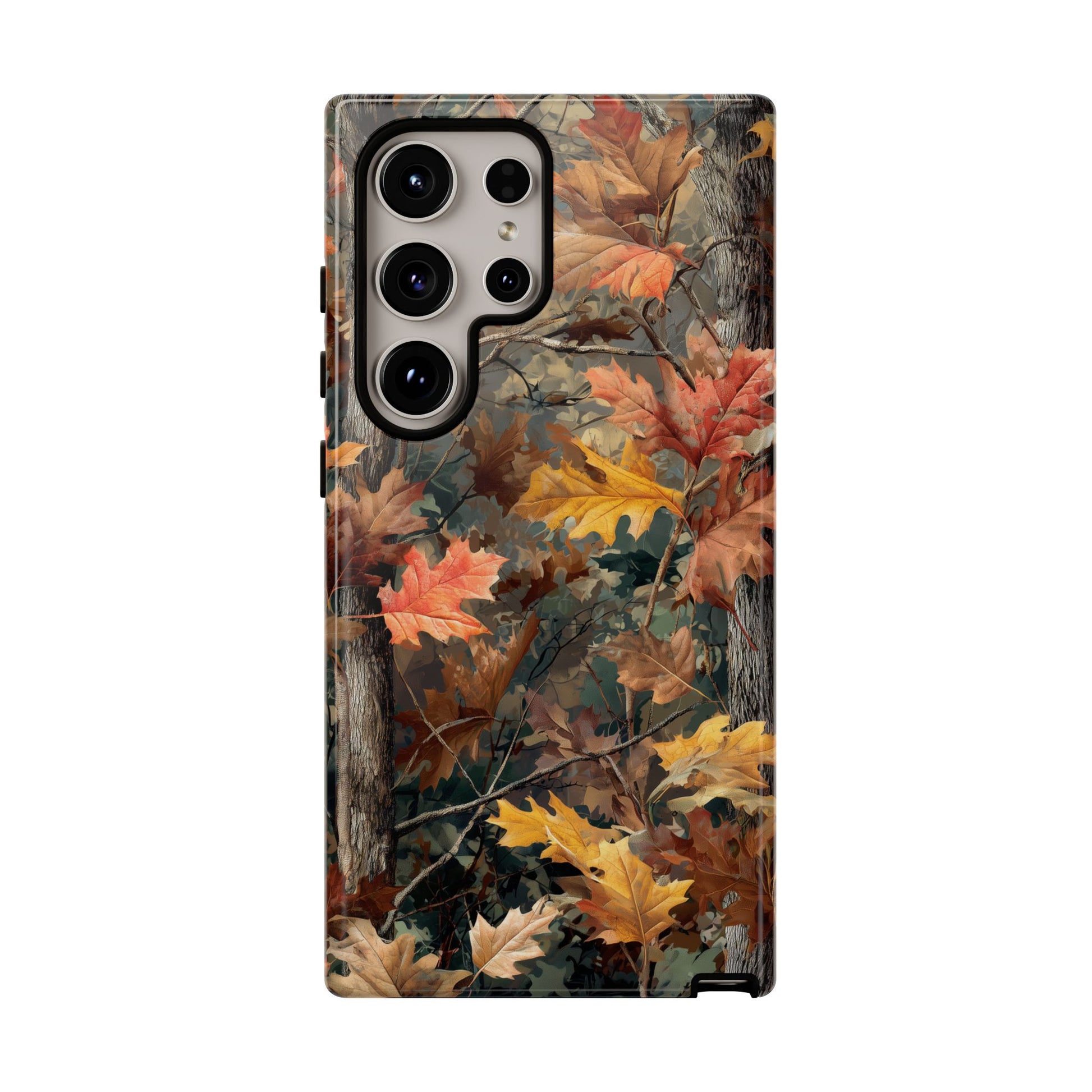 Autumn Forest Camouflage Orange Brown Leaves