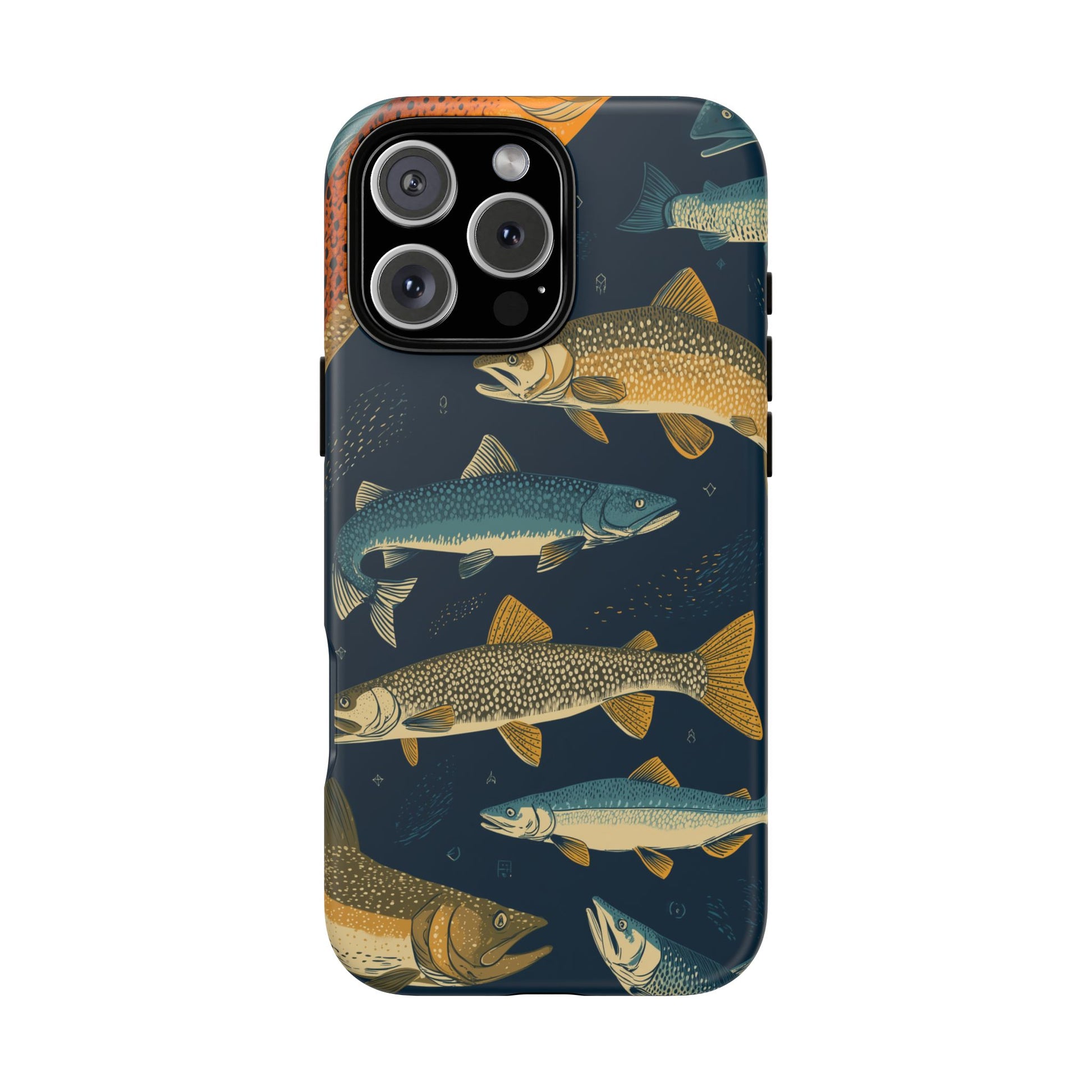 Abstract Fish Salmon Fishing Pattern