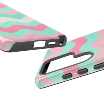 Zig Zag Pink Mint Lines