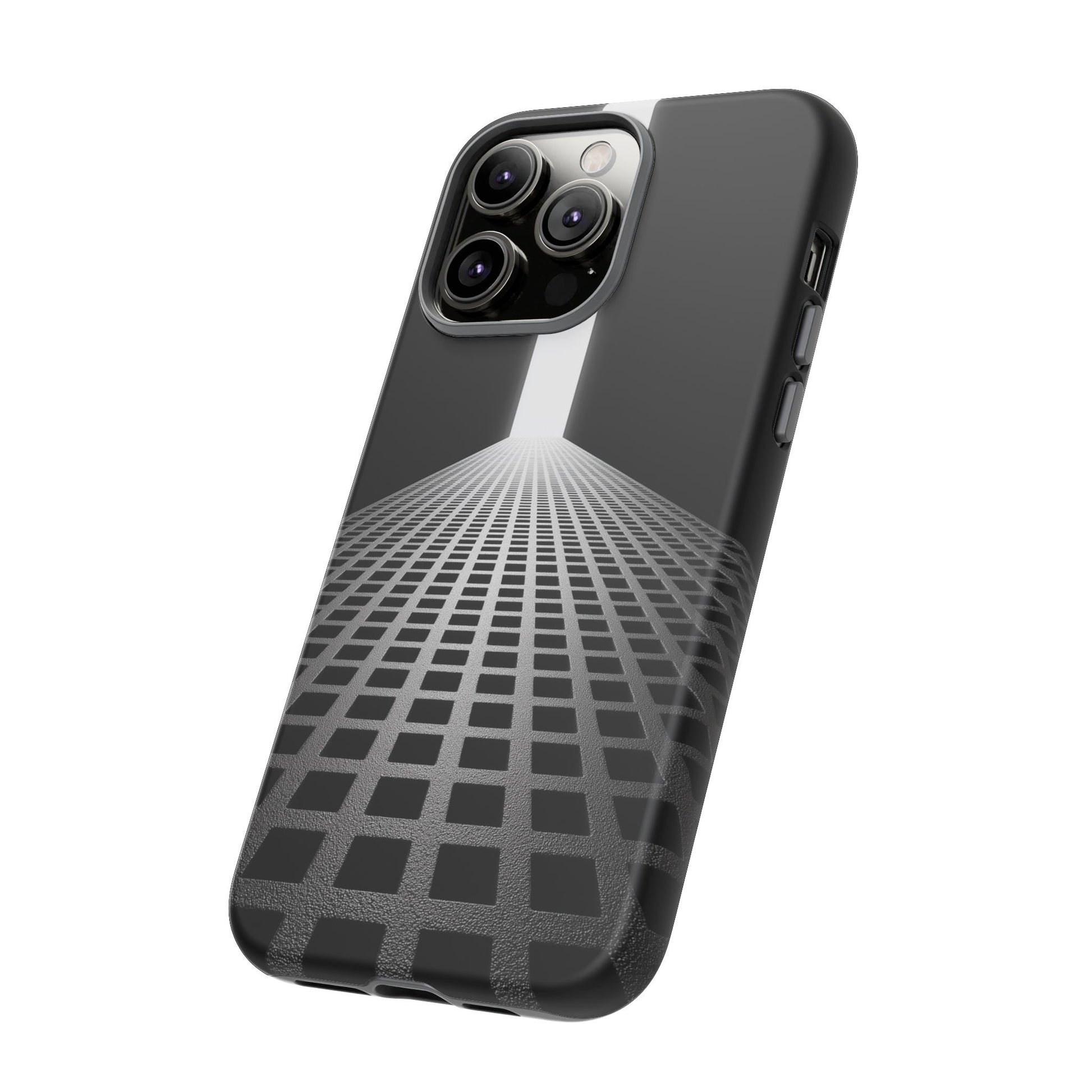 Black Gray Minimalist Grid Surreal Building Pathway