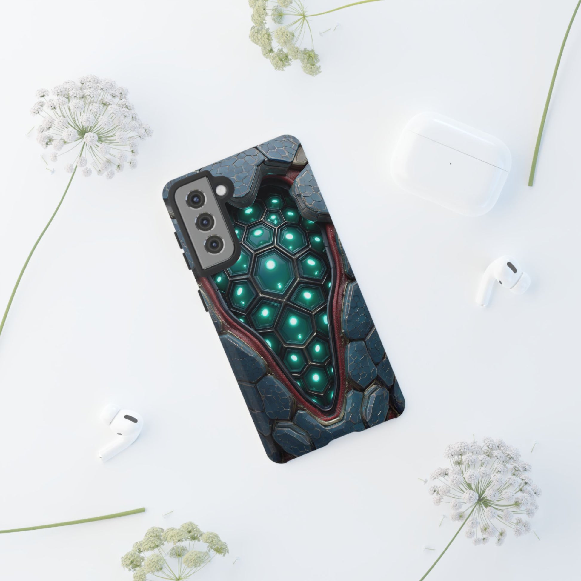 Alien Tech Hex Teal Gray Armor