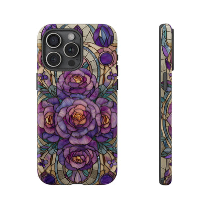 Lavender Roses Stained Glass