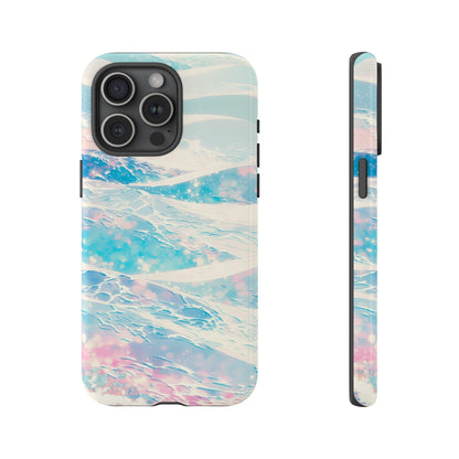 Pastel Ocean Waves Teal Pink