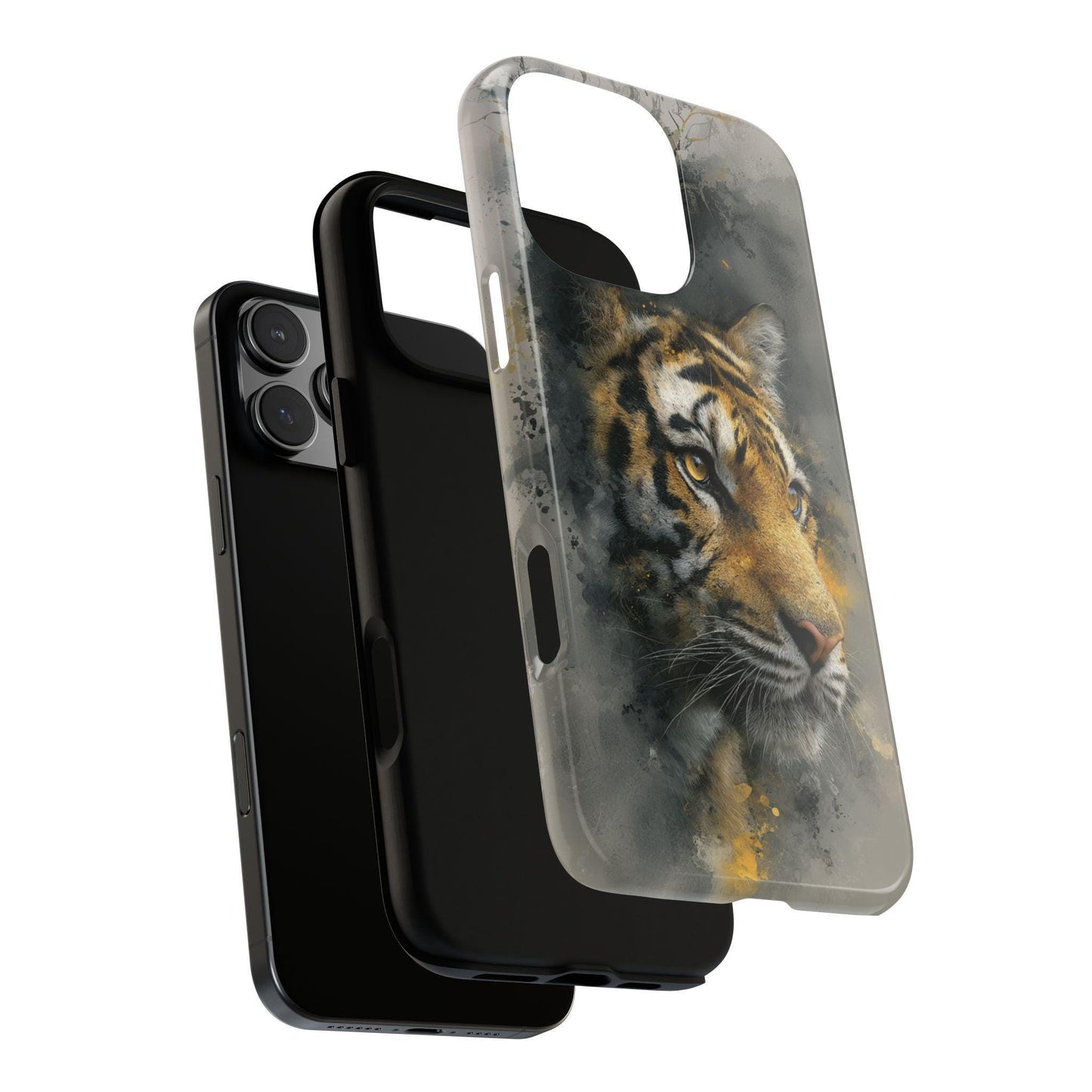 Tiger Watercolor Gray