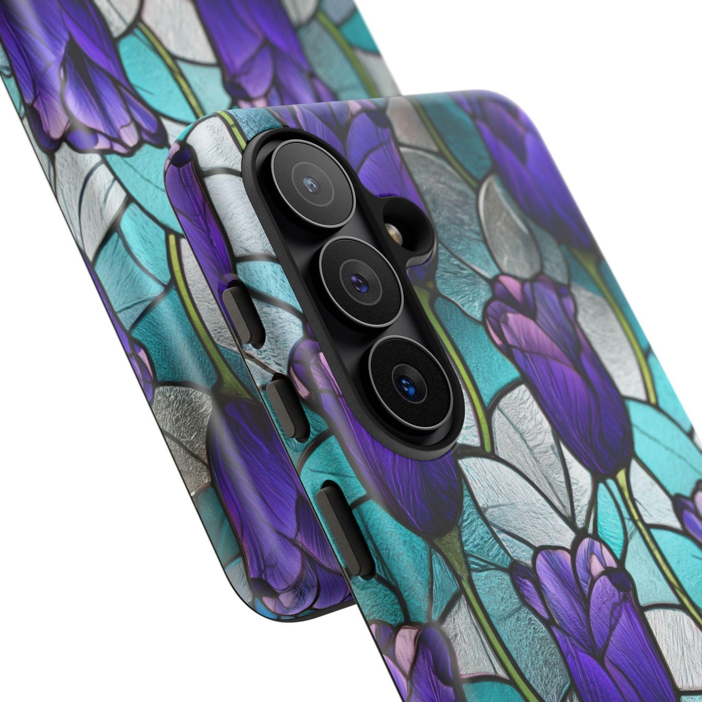 Amethyst Tulip Flower Stained Glass