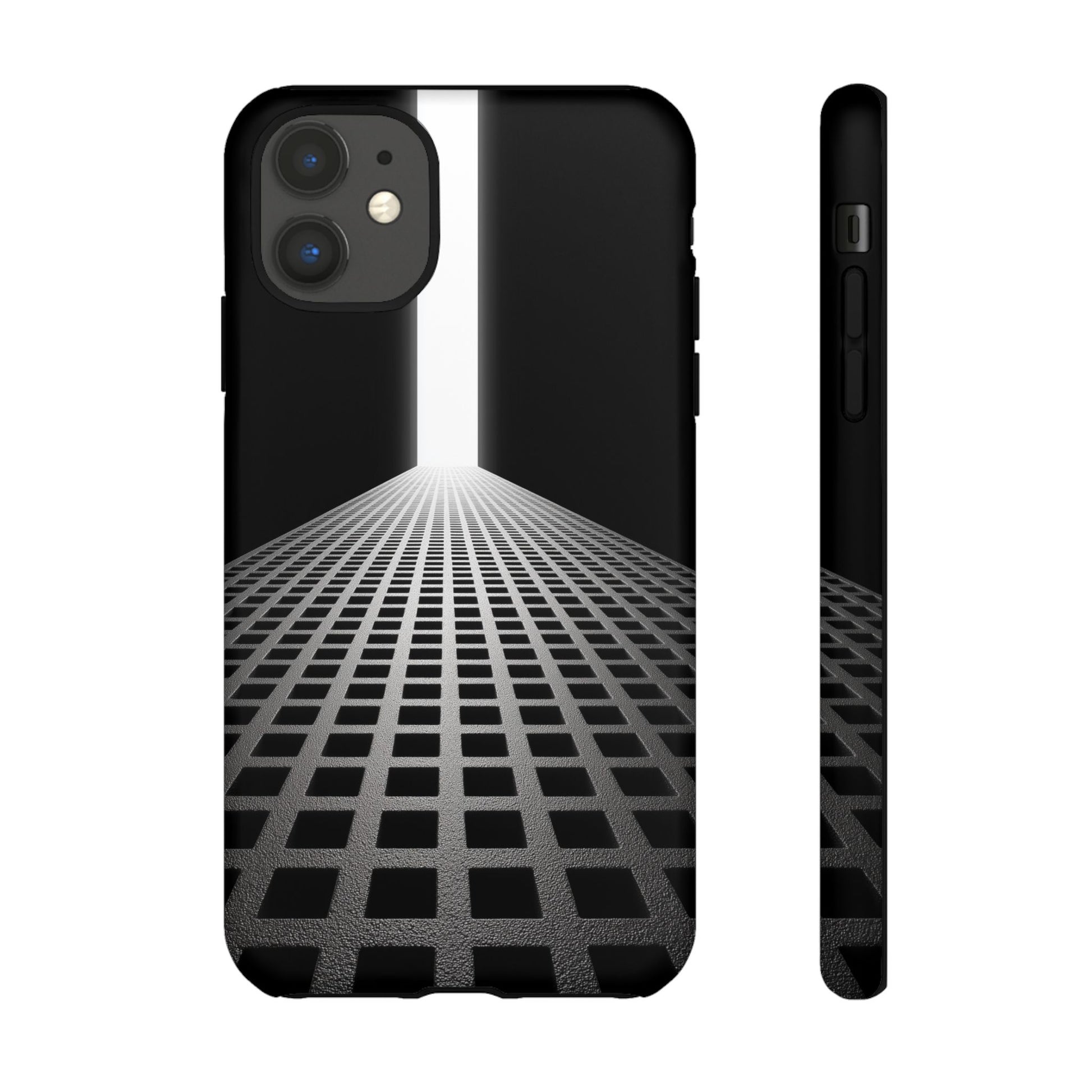 Black Gray Minimalist Grid Surreal Building Pathway