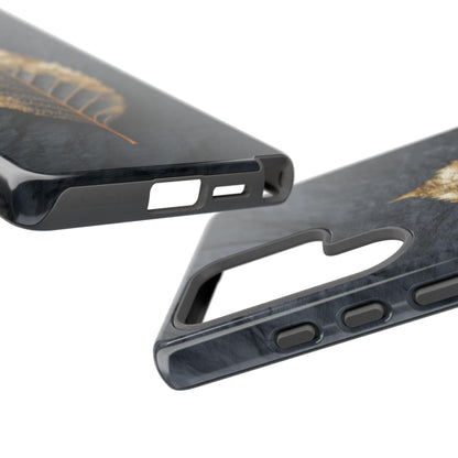 Gold Foil Leaf Dark Charcoal