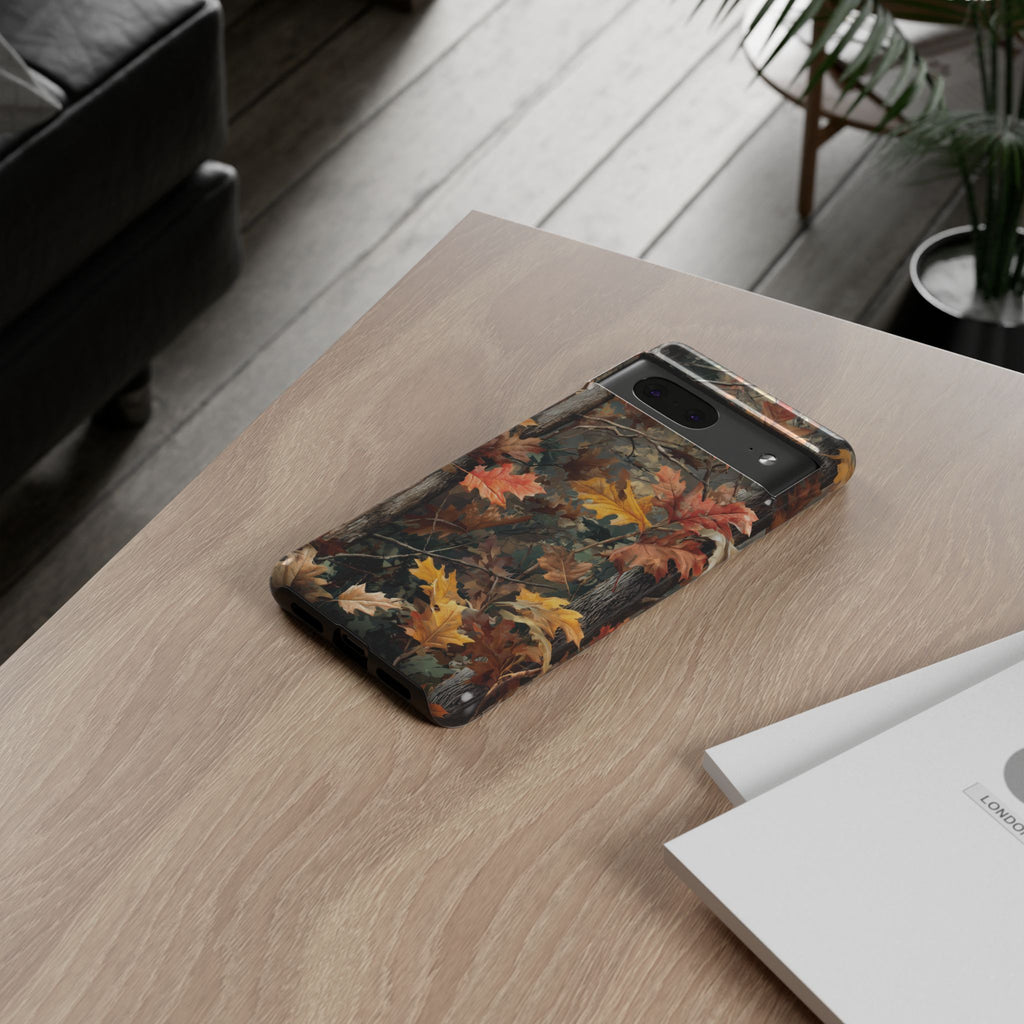 Autumn Forest Camouflage Orange Brown Leaves