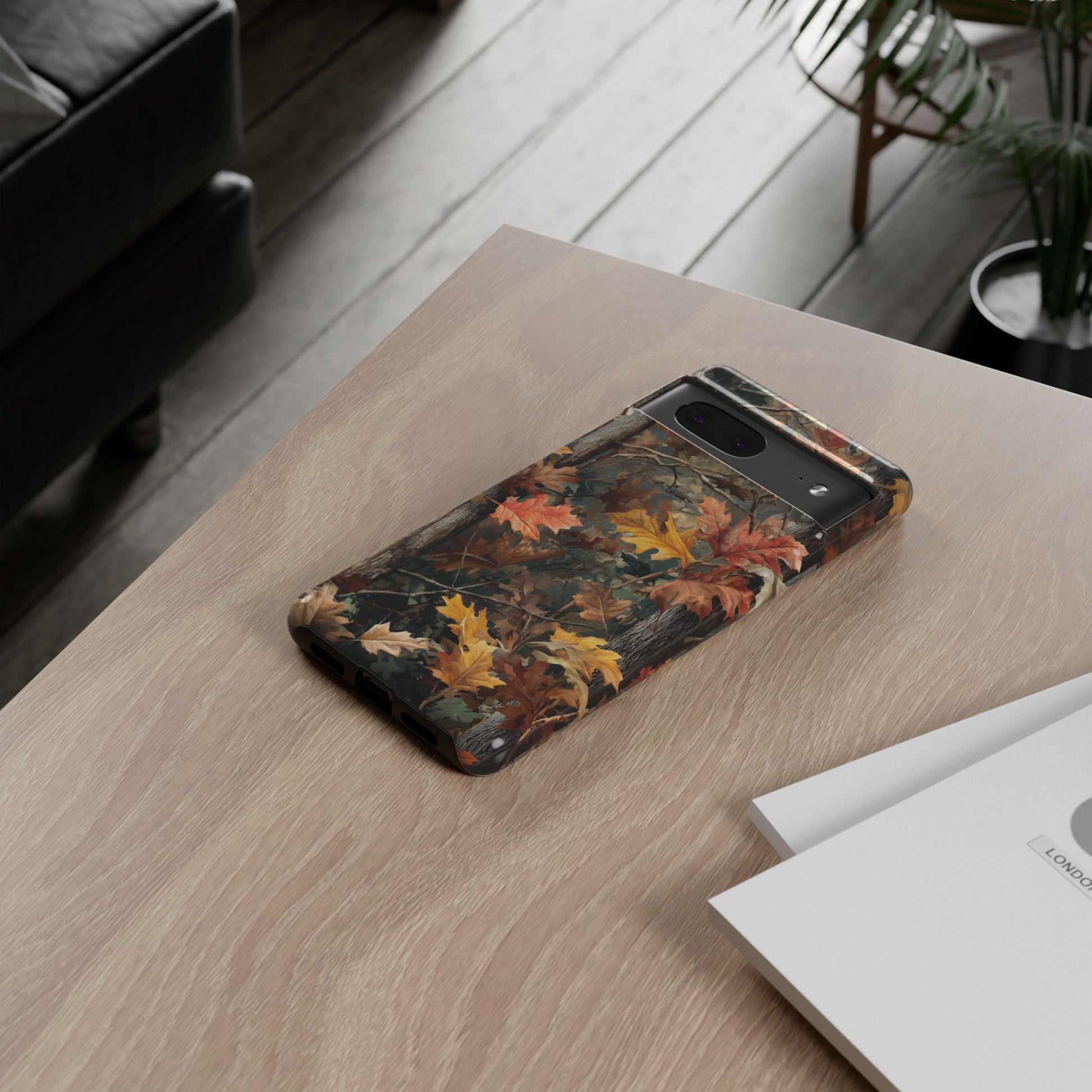 Autumn Forest Camouflage Orange Brown Leaves